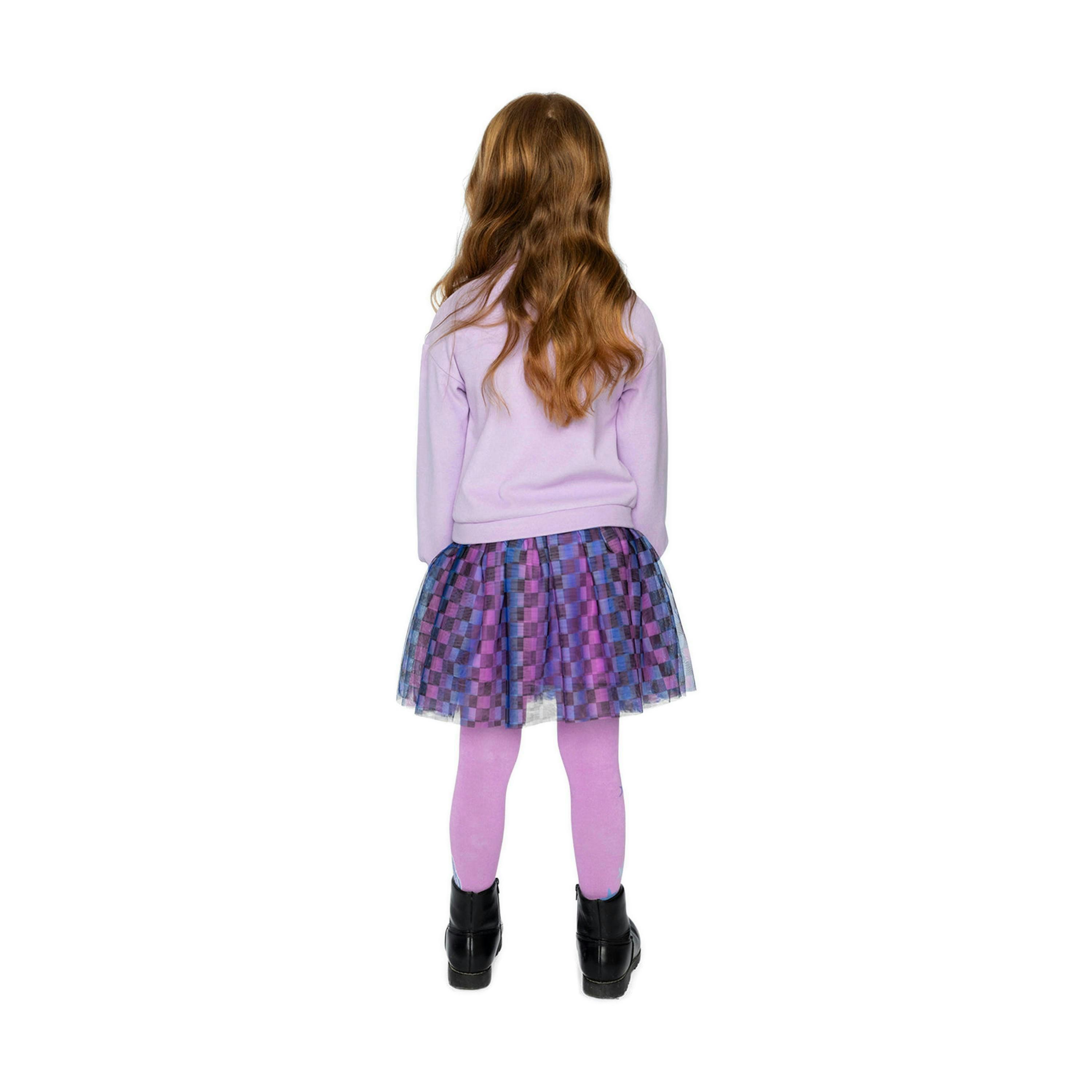 Bi-Material Dress Violet , view 4 of 5