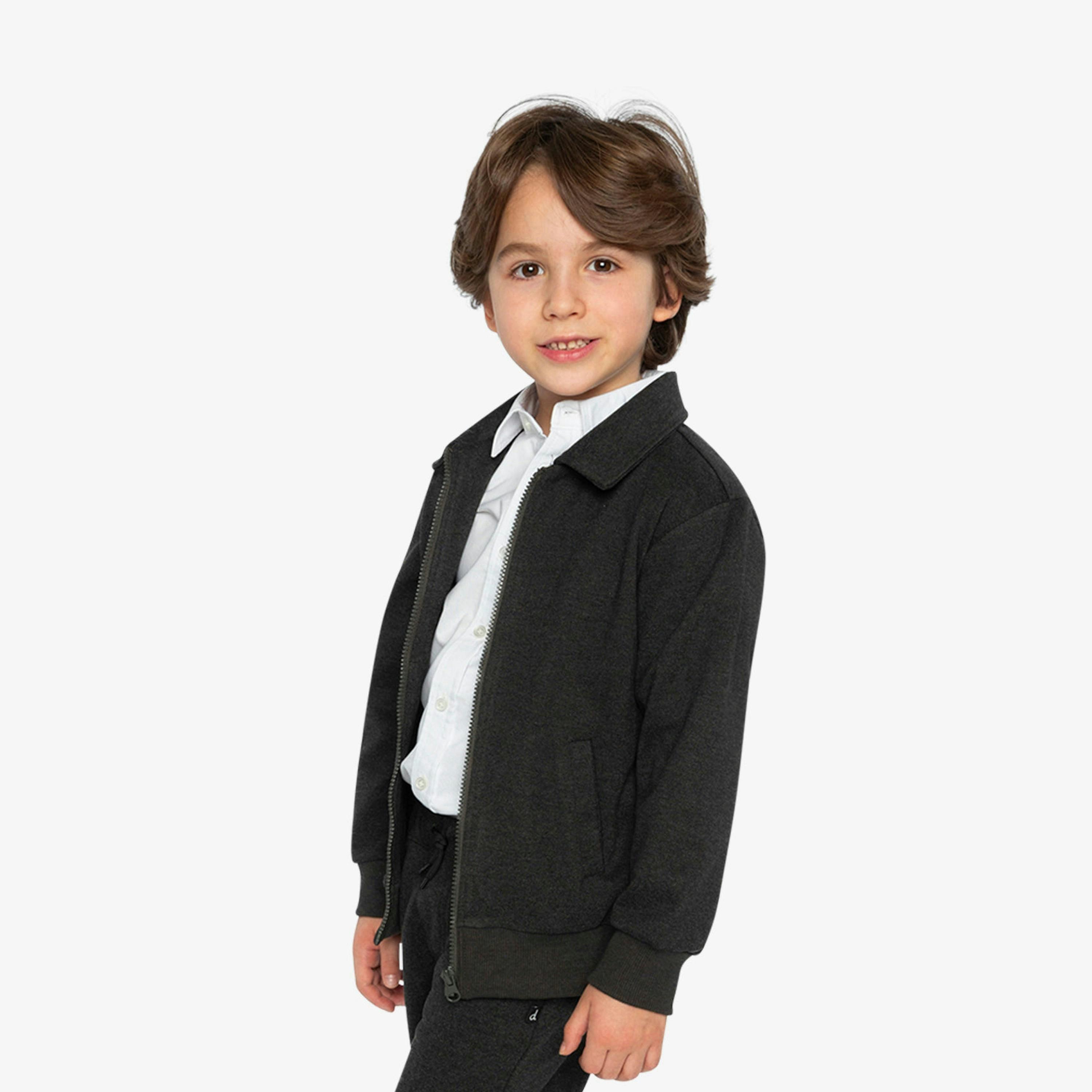 Front Zip Jacket Black , view 3 of 6