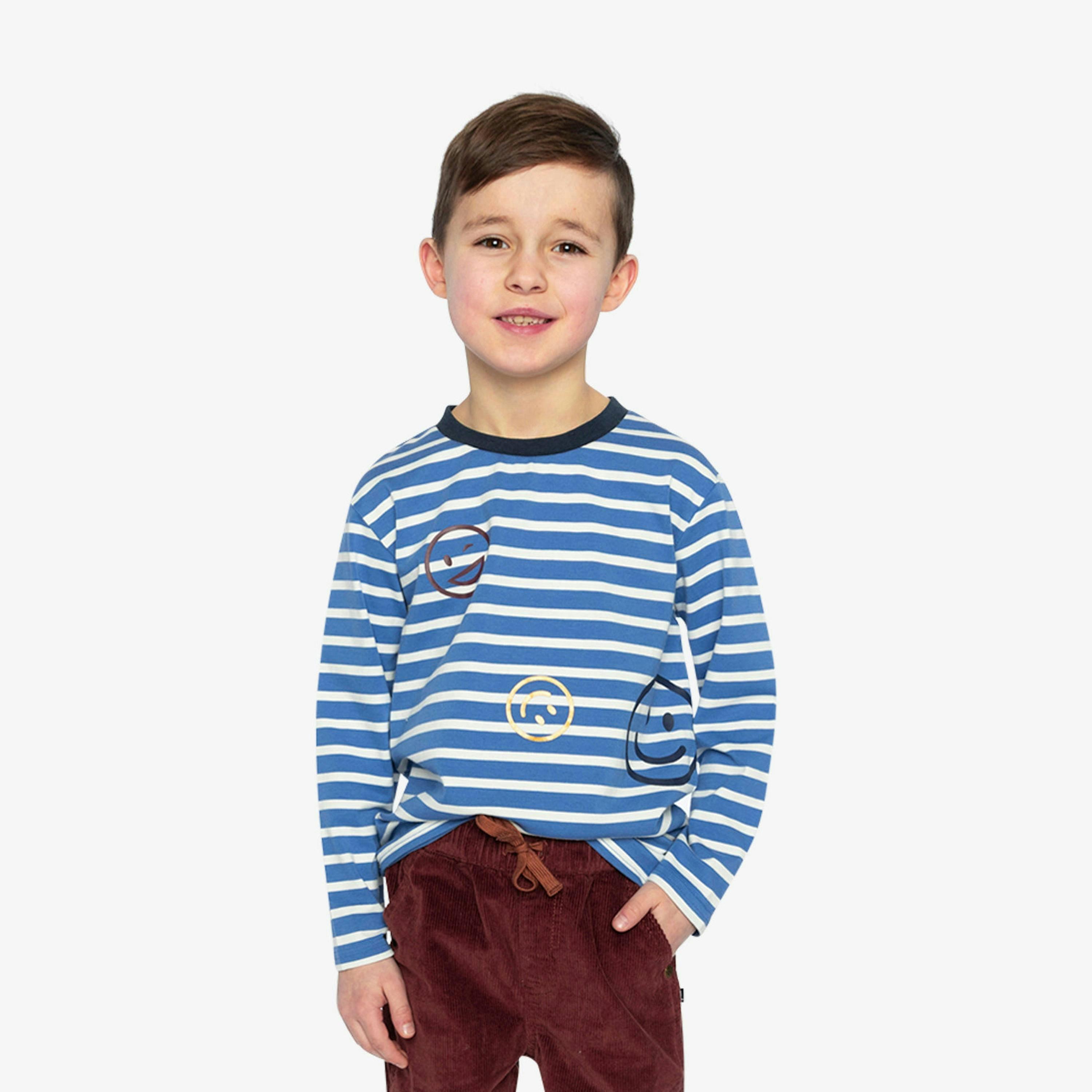 Long Sleeve T-Shirt Blue And White Stripes , view 2 of 5