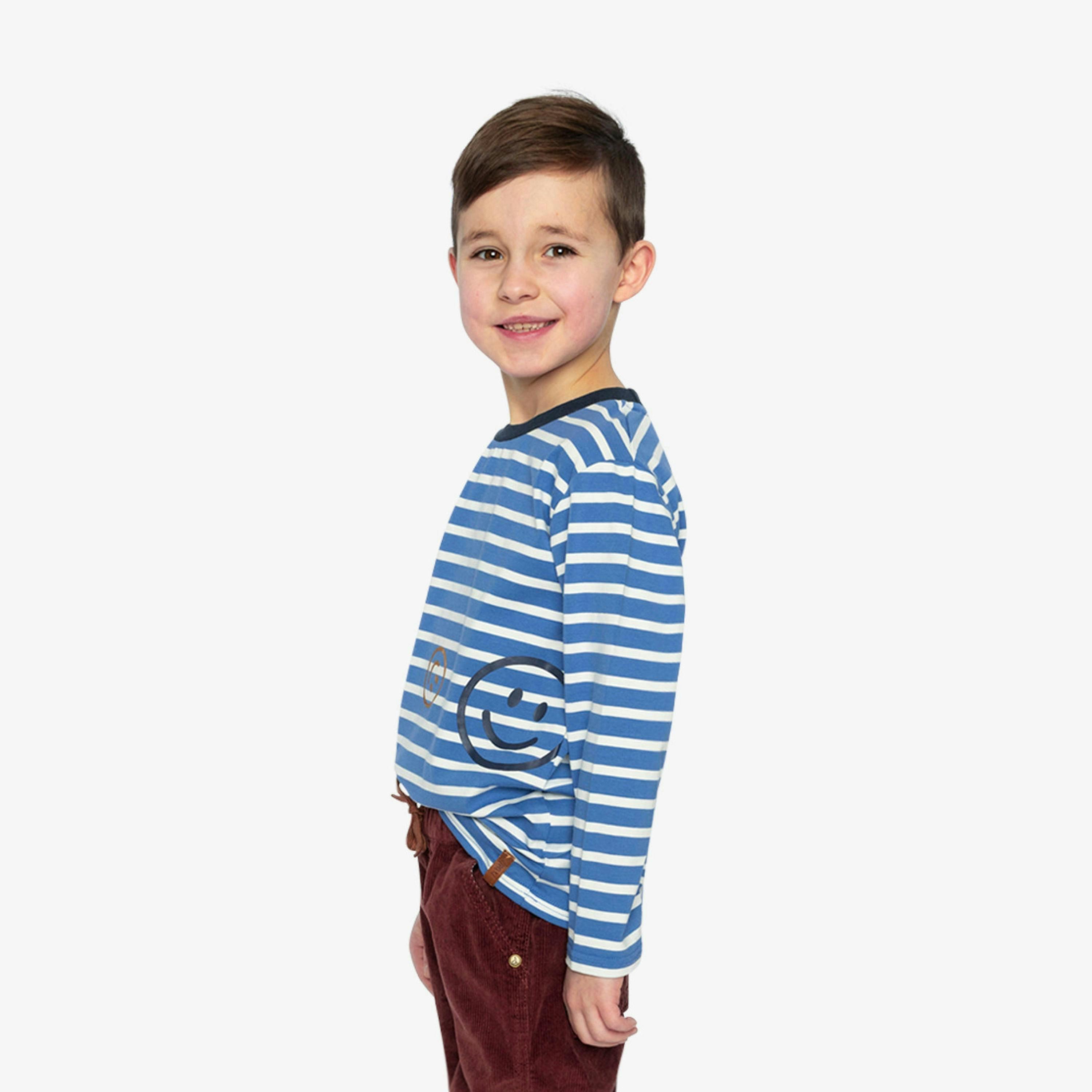 Long Sleeve T-Shirt Blue And White Stripes , view 3 of 5