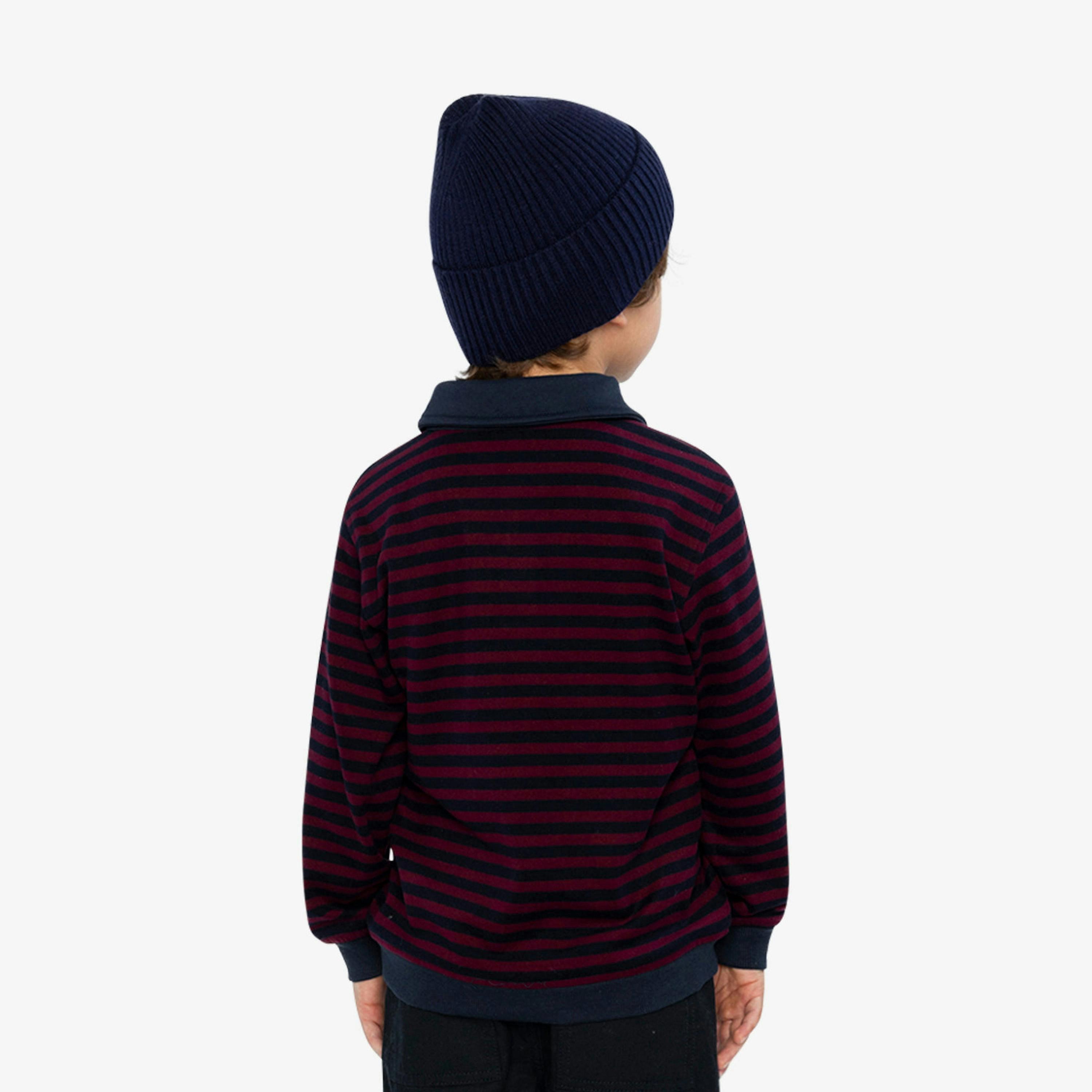 Brushed Jersey Top Red And Blue Stripes , view 4 of 6