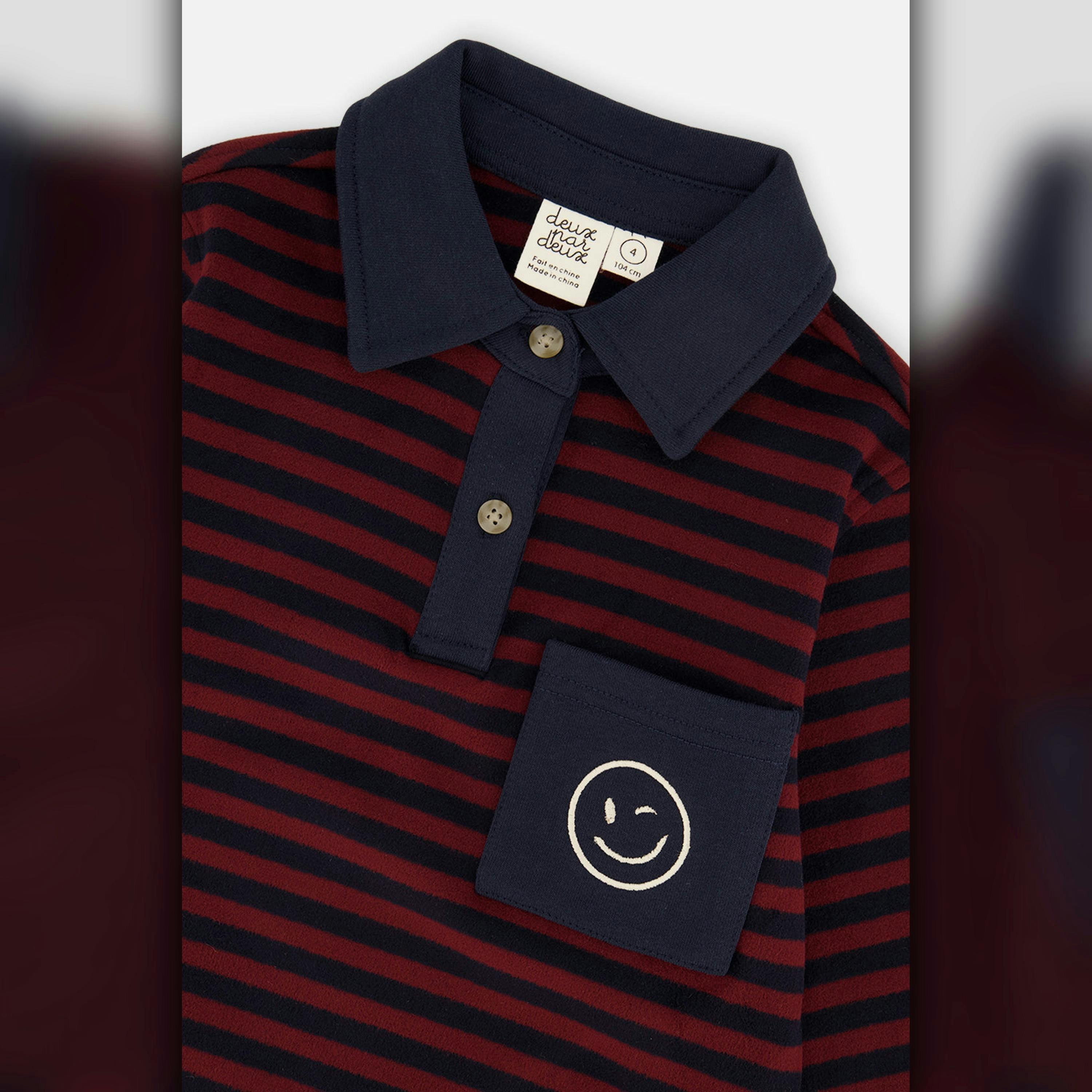 Brushed Jersey Top Red And Blue Stripes , view 6 of 6