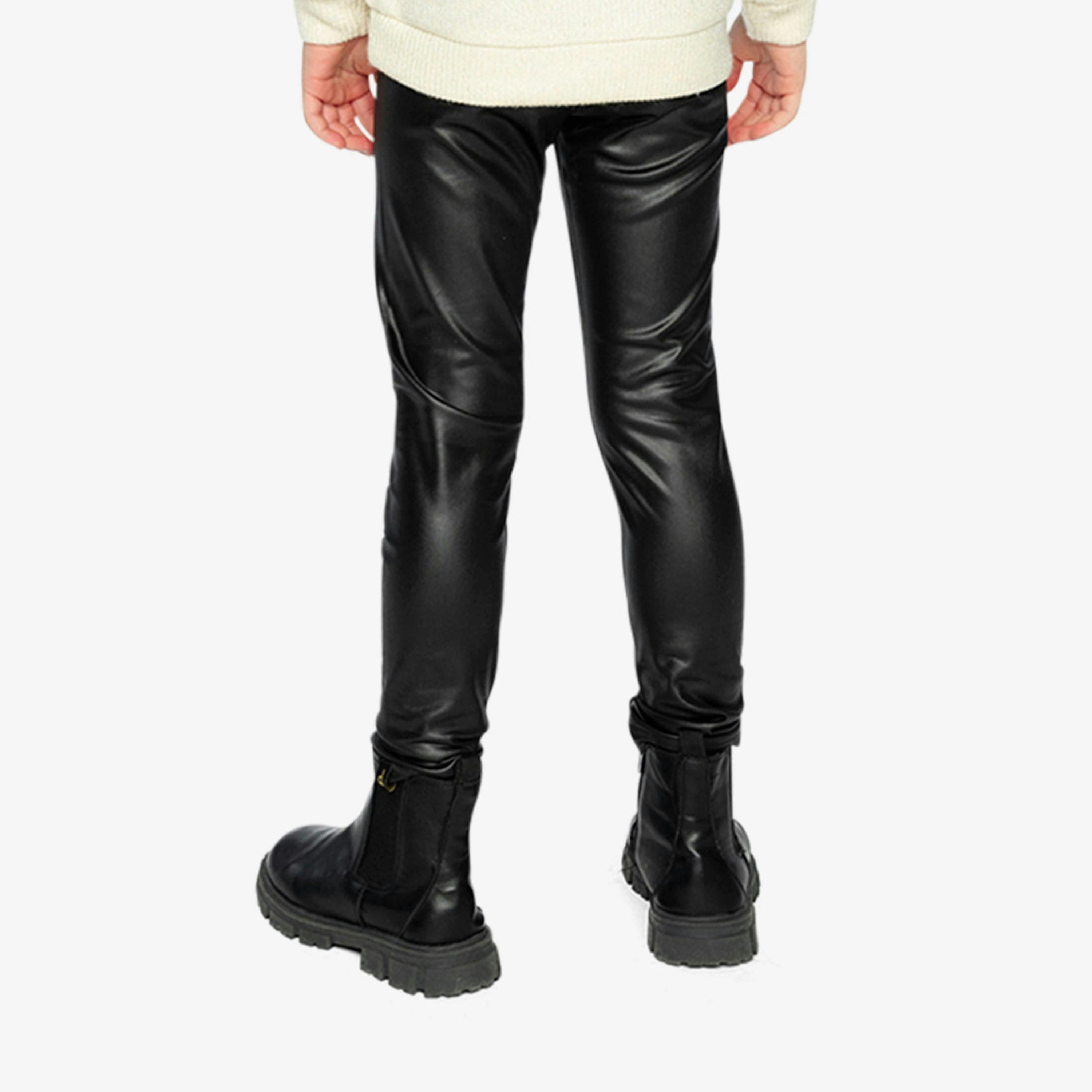 Faux Leather Leggings Black , view 4 of 6