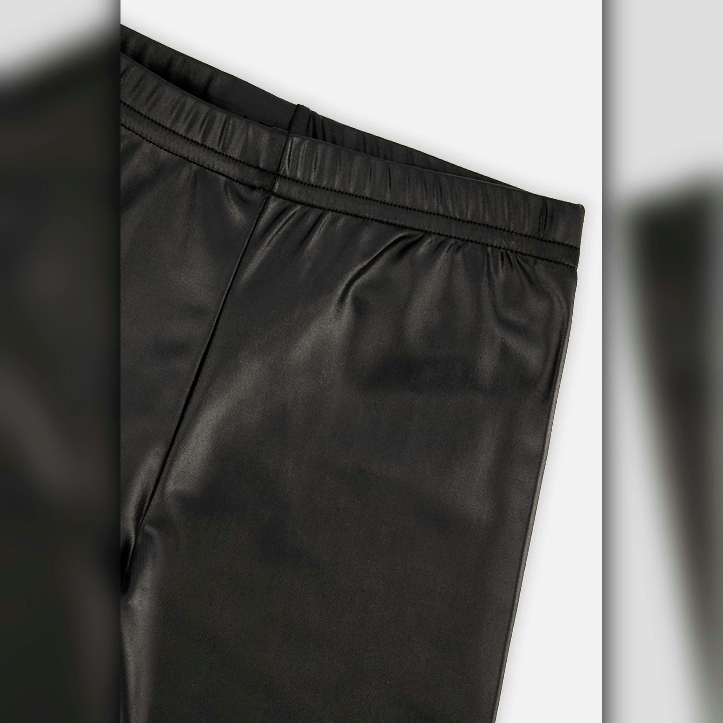 Faux Leather Leggings Black , view 6 of 6