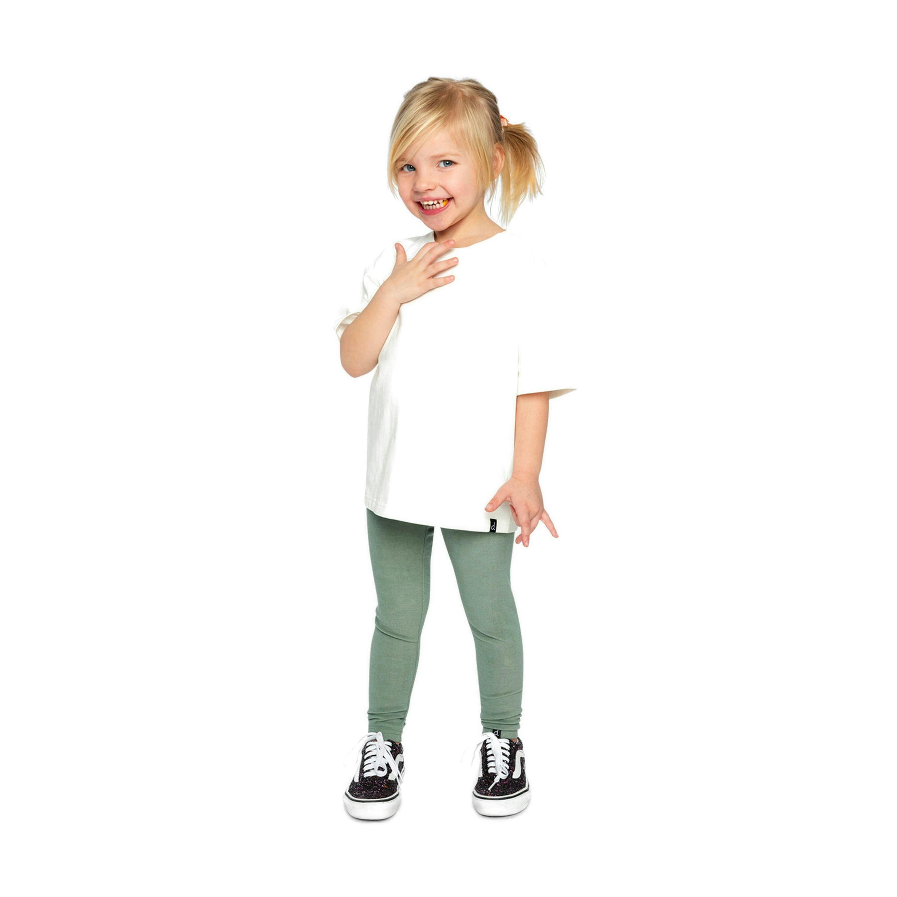 Rib Leggings Green Printed Green , view 5 of 6