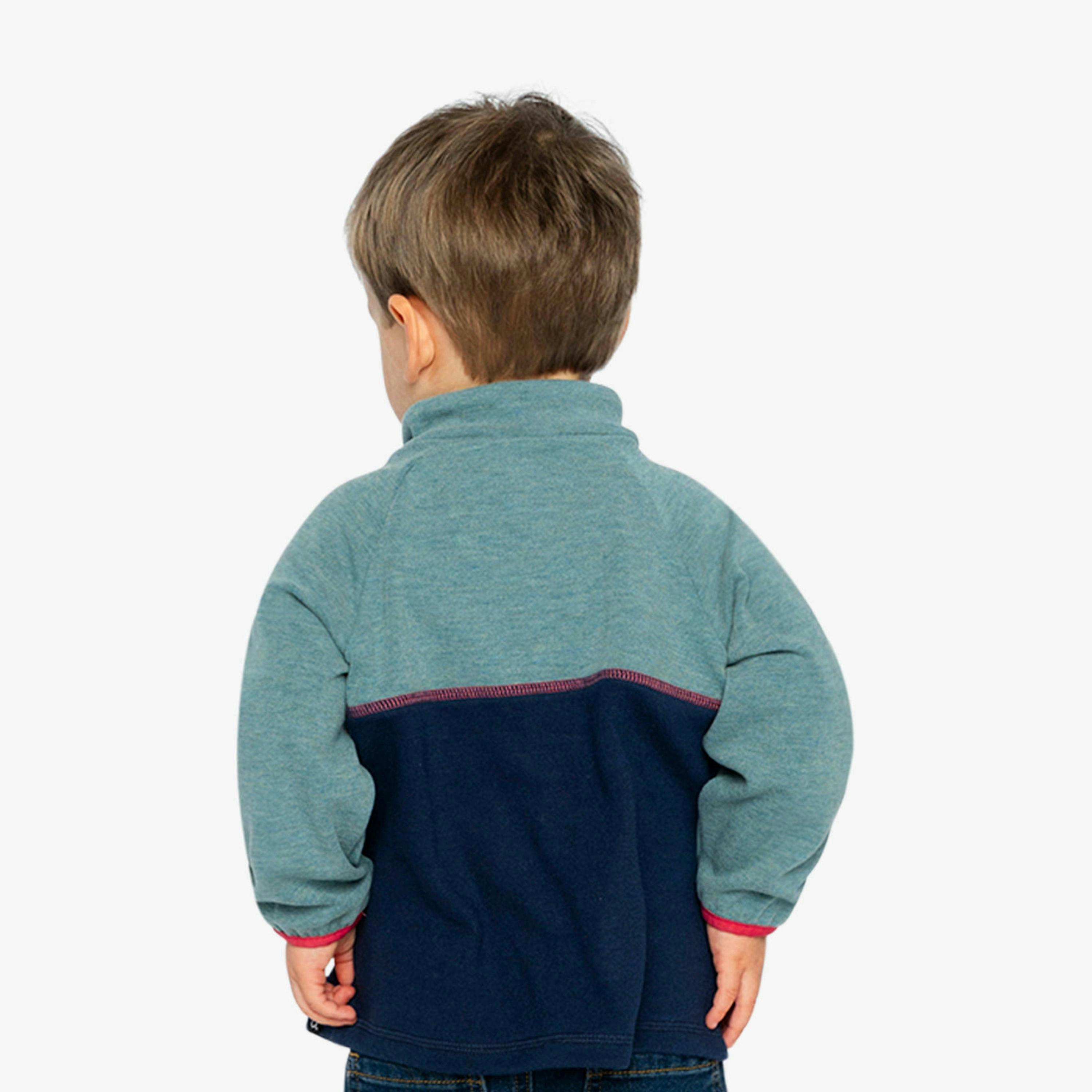 Zip Mock Neck Top Pale Turquoise , view 4 of 6