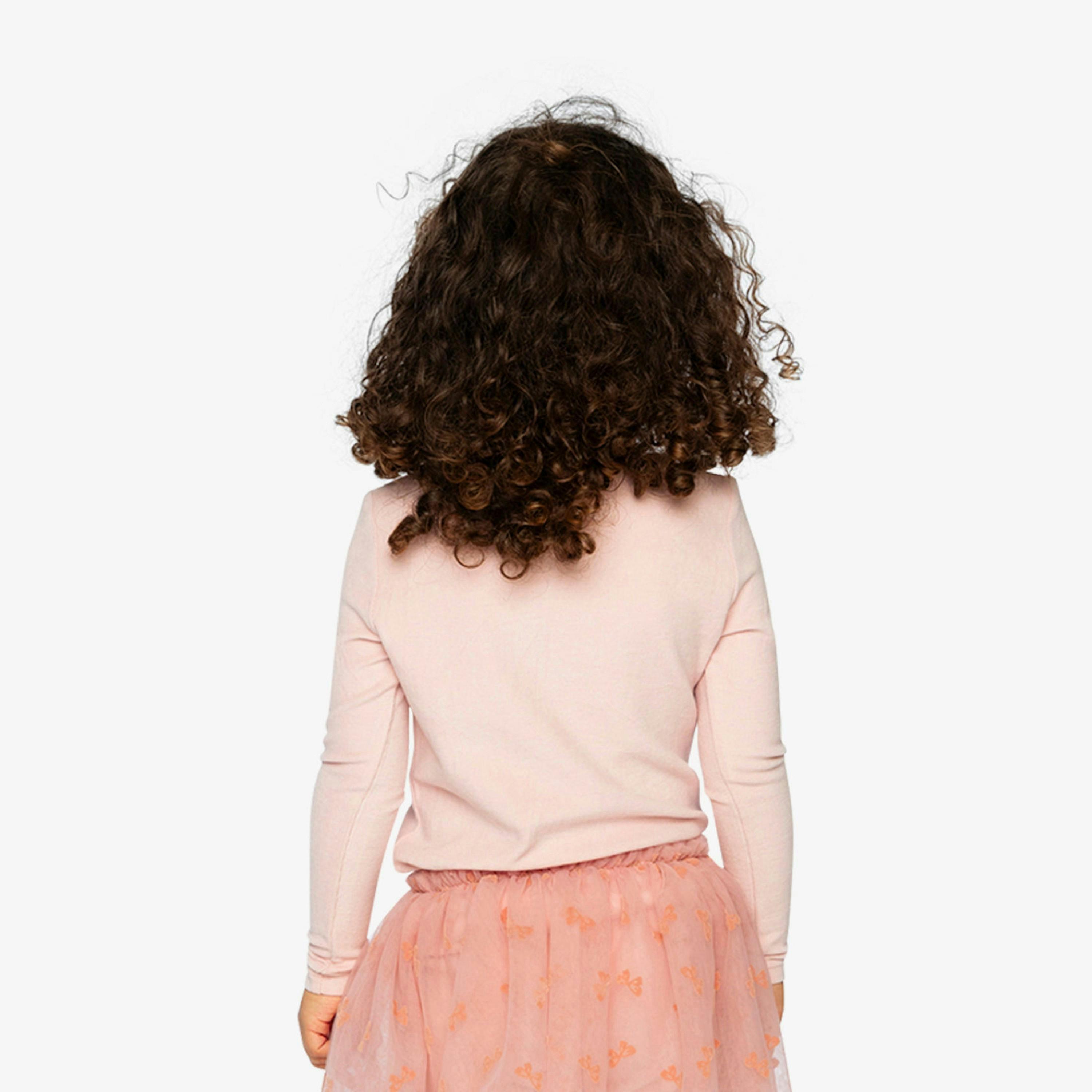 Brushed Rib Mock Neck Top Pale Dusty Pink , view 4 of 6