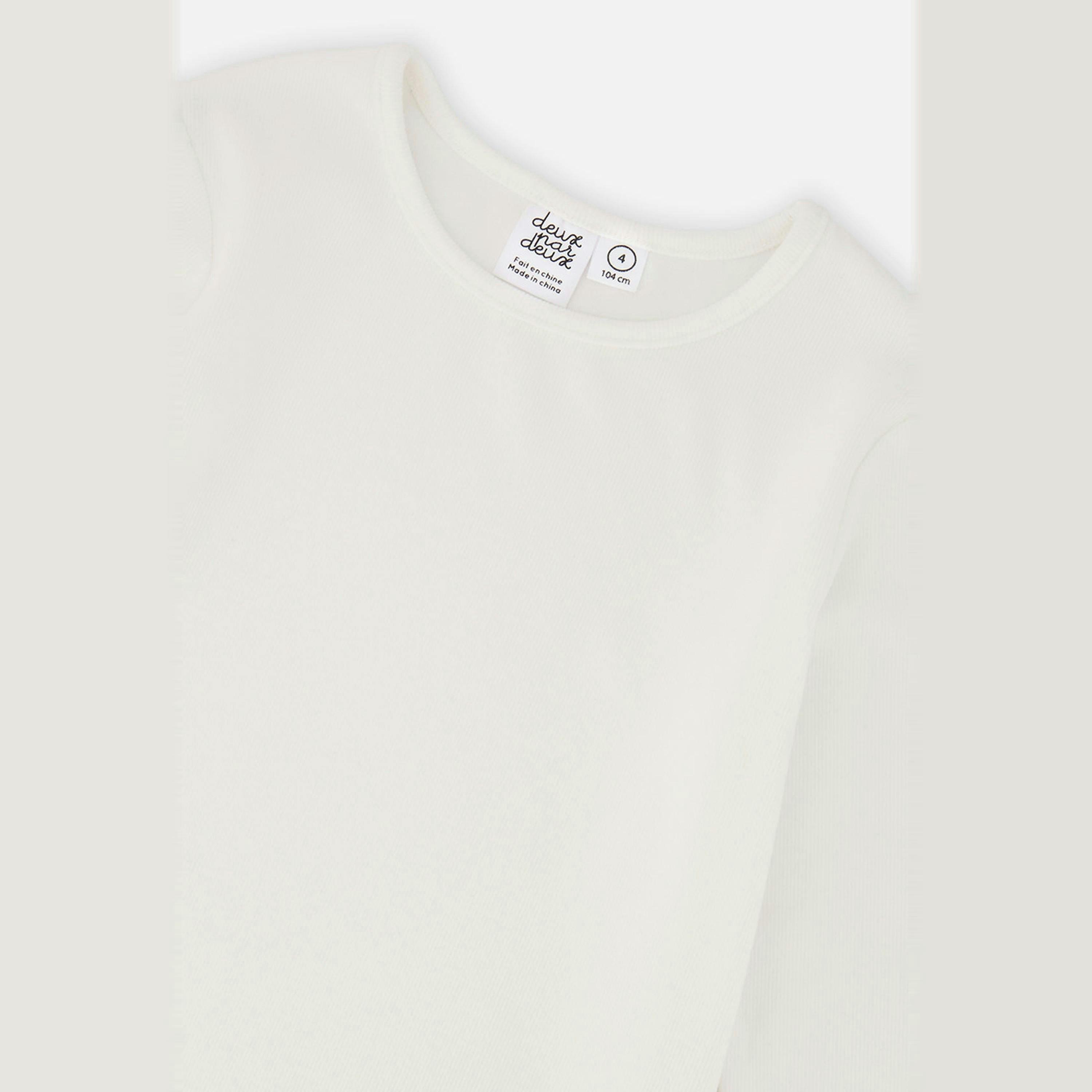 Brushed Rib Crew Neck Top Off-White , view 6 of 6