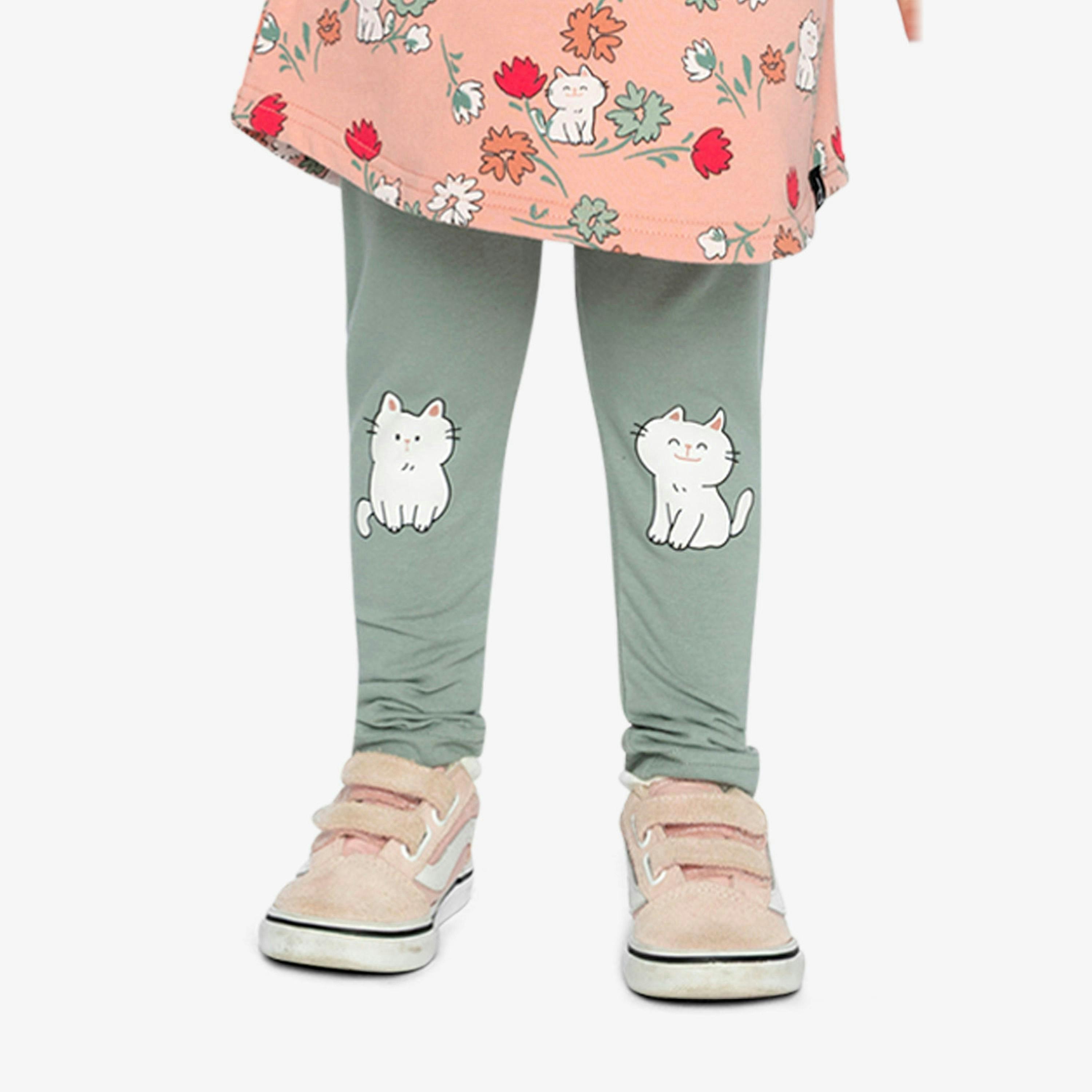 Organic Cotton Leggings Sage Green , view 3 of 6