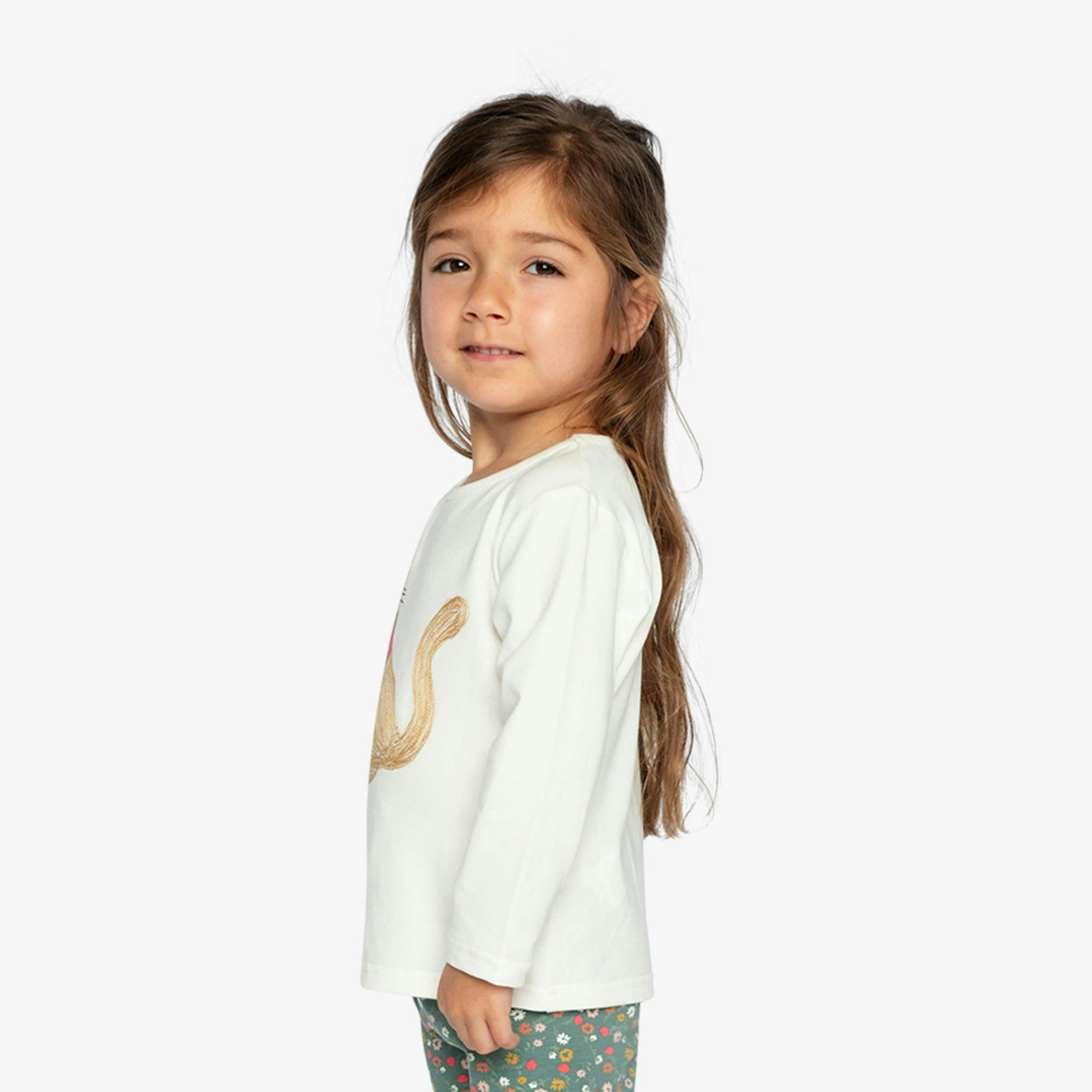 Organic Cotton Long Sleeve T-Shirt Off-White , view 5 of 6