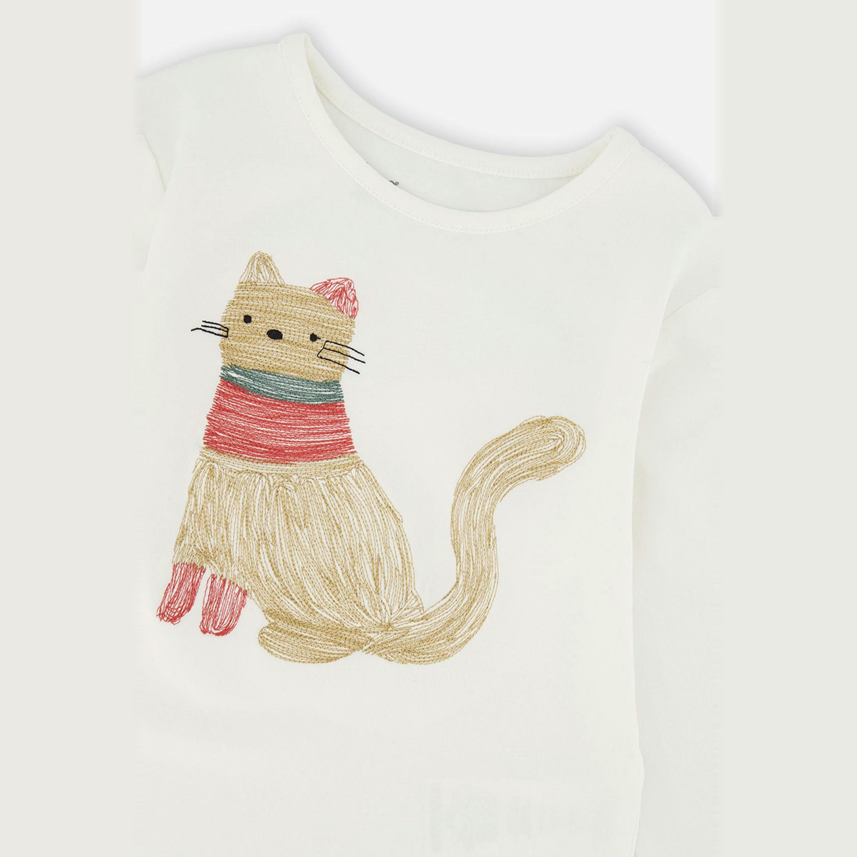 Organic Cotton Long Sleeve T-Shirt Off-White , view 6 of 6