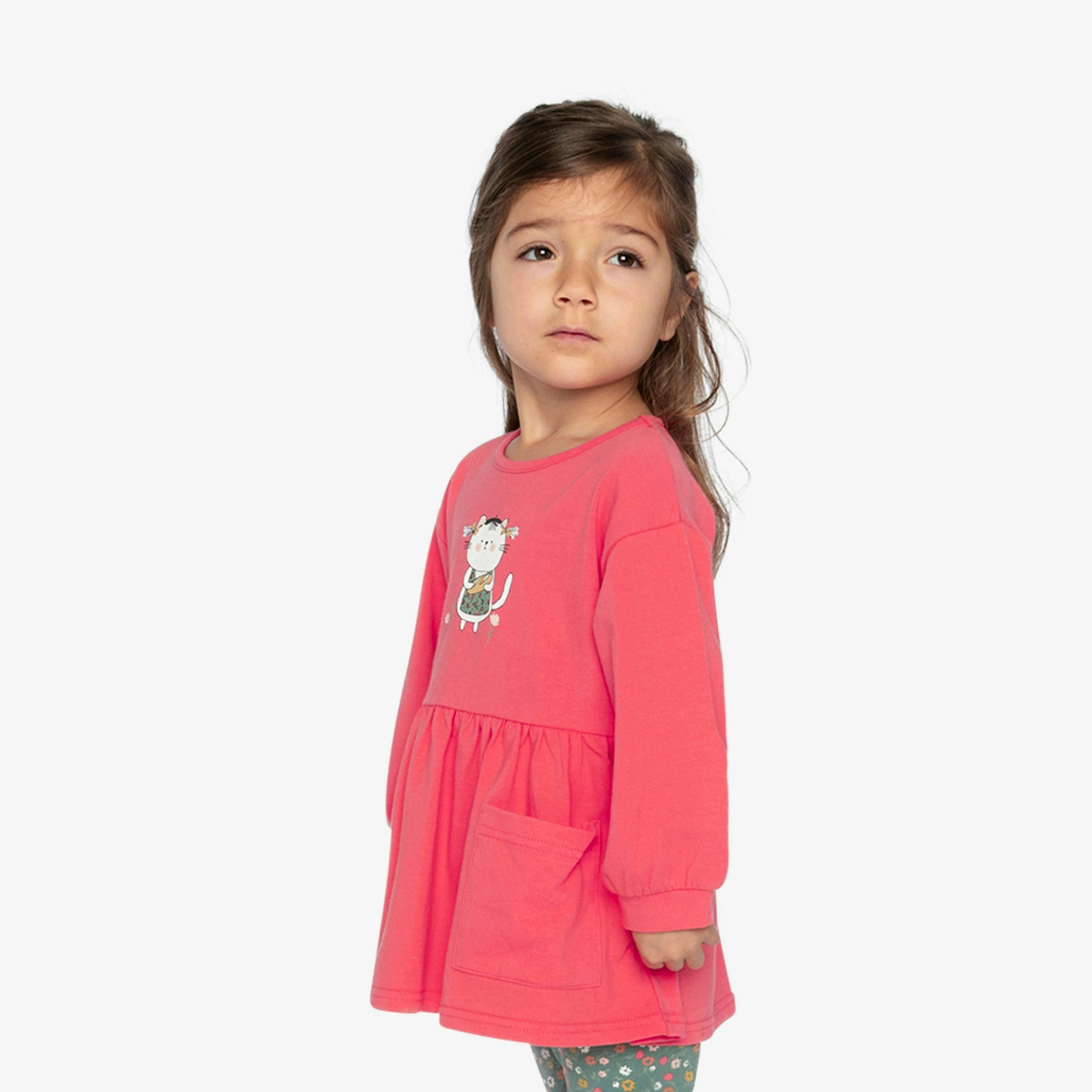 Organic Cotton Tunic Coral Pink , view 3 of 5