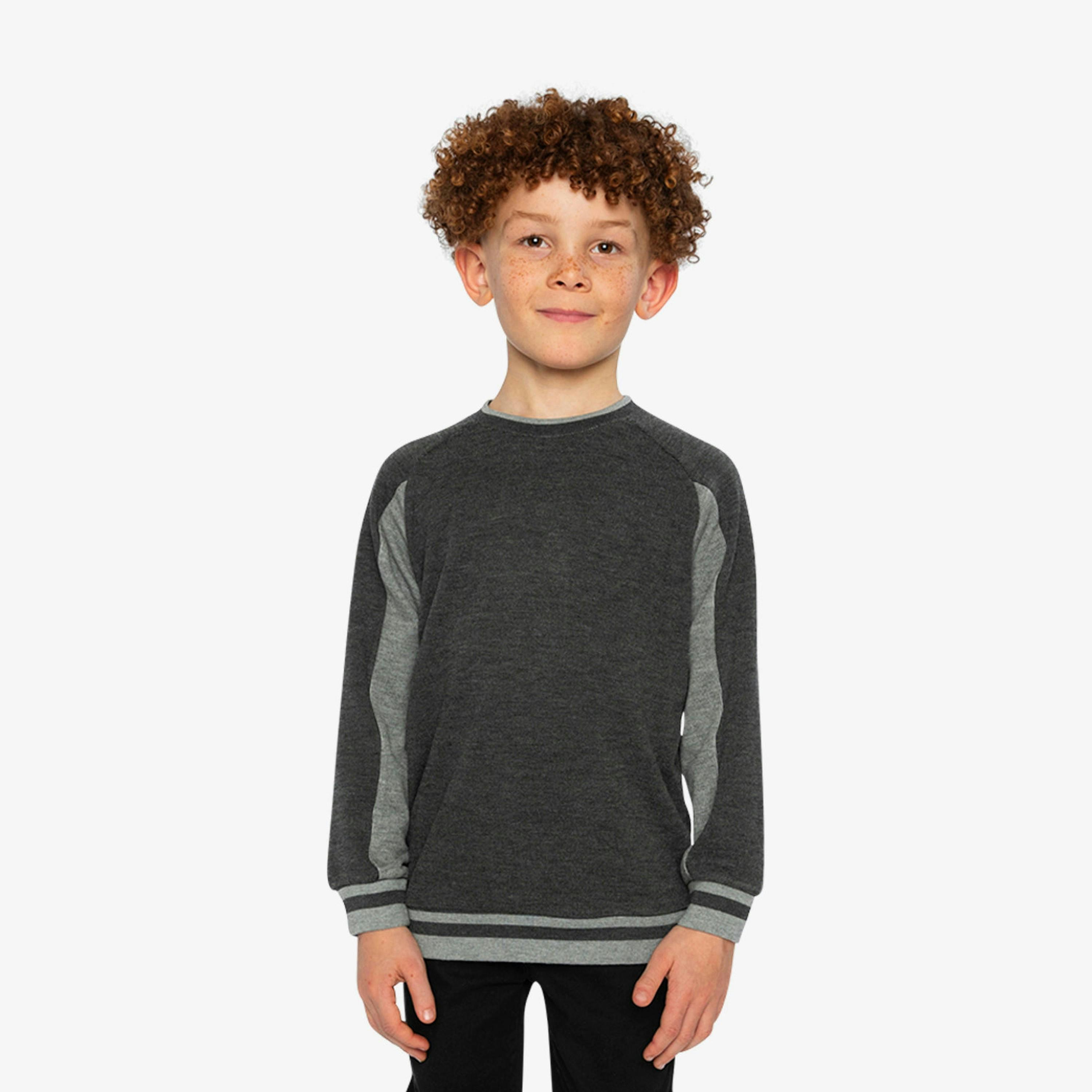 Flat Back Rib Sweatshirt Grey , view 2 of 5