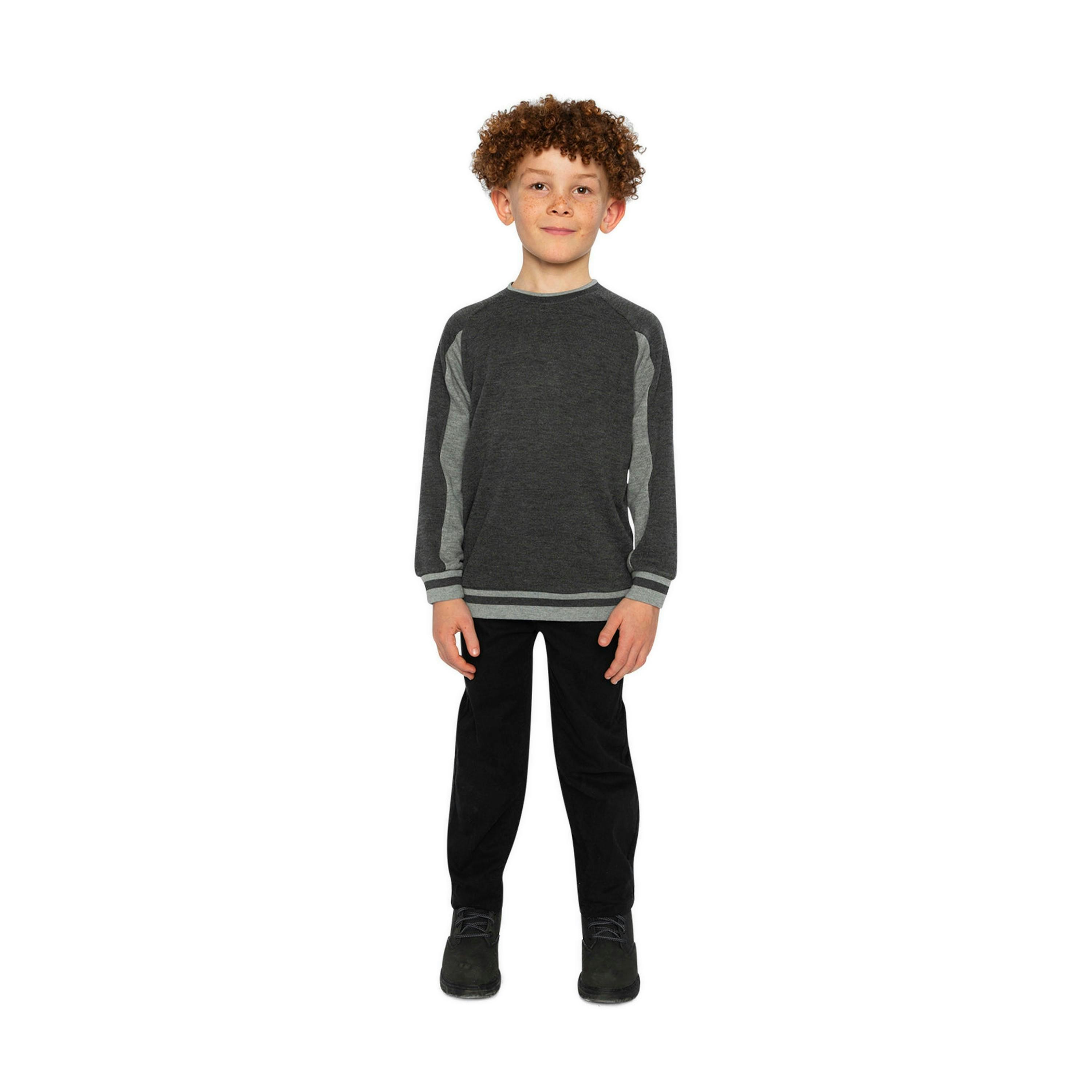Flat Back Rib Sweatshirt Grey , view 4 of 5