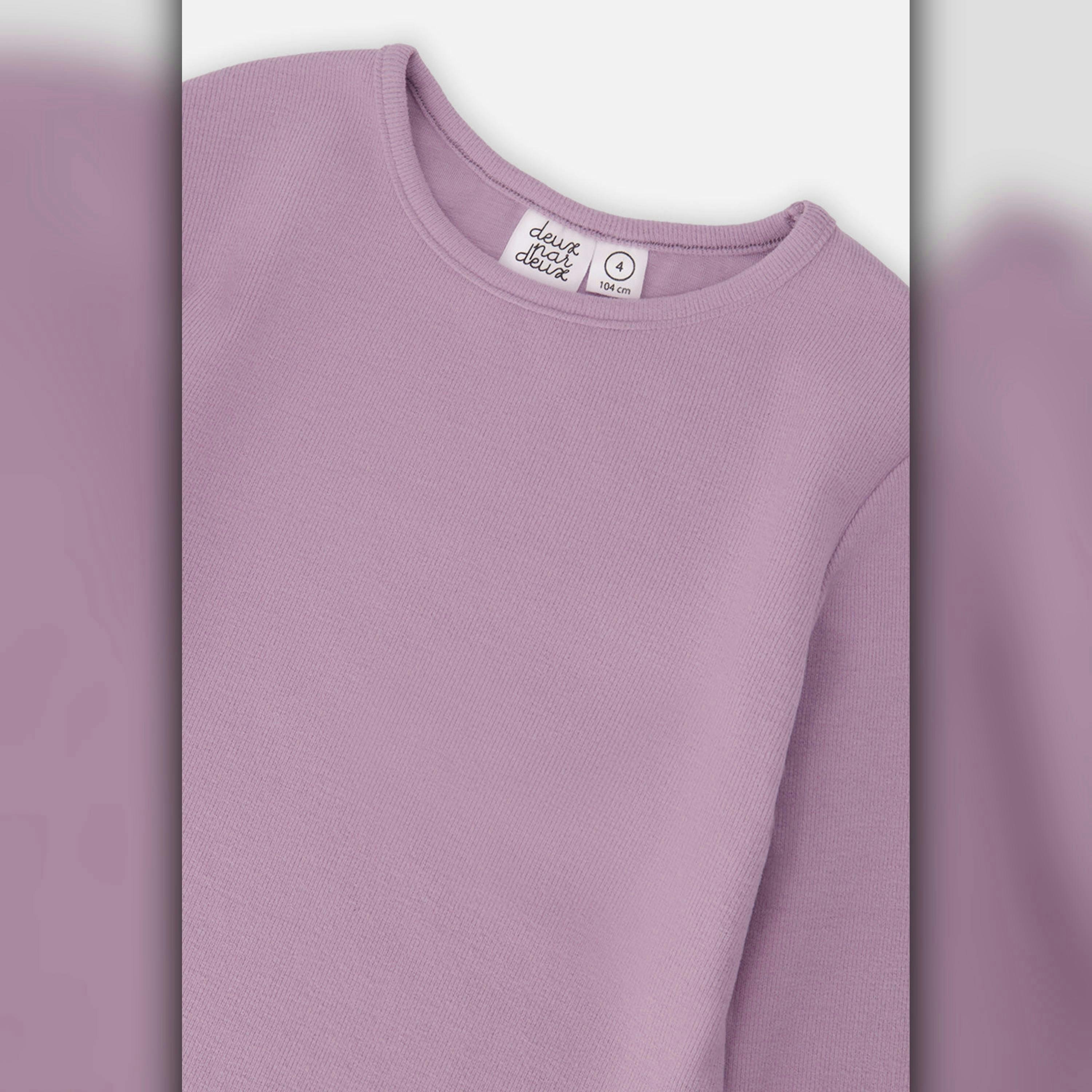 Brushed Rib Crew Neck Top Violet , view 6 of 6