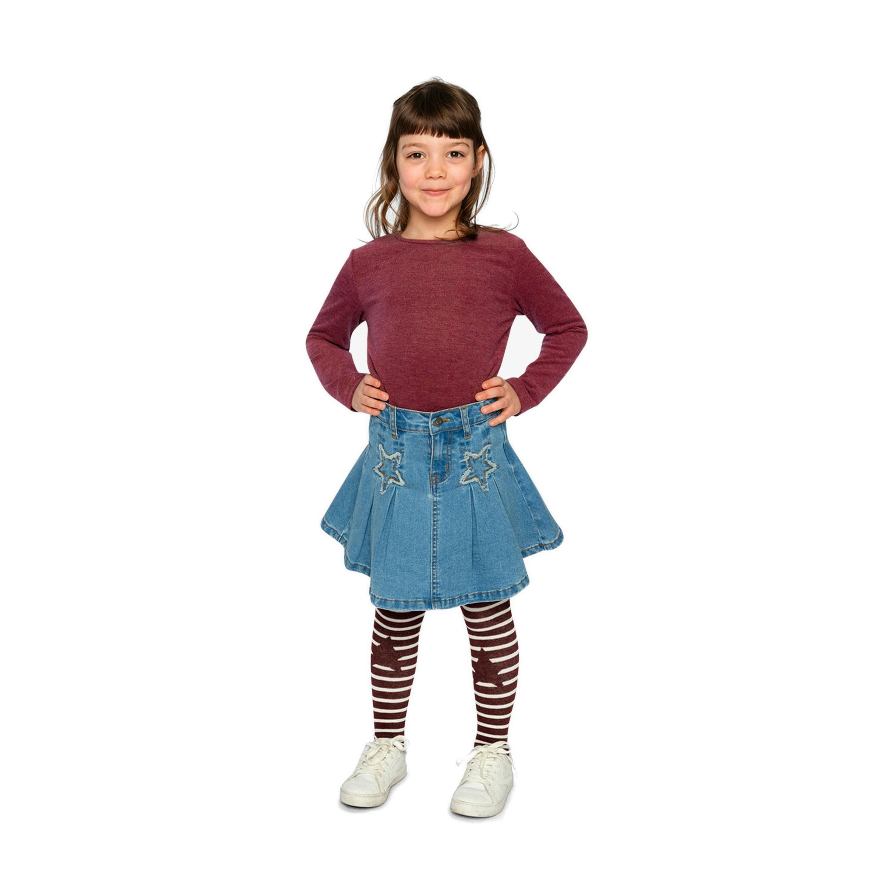Brushed Rib Crew Neck Top Reddish-Brown , view 5 of 6