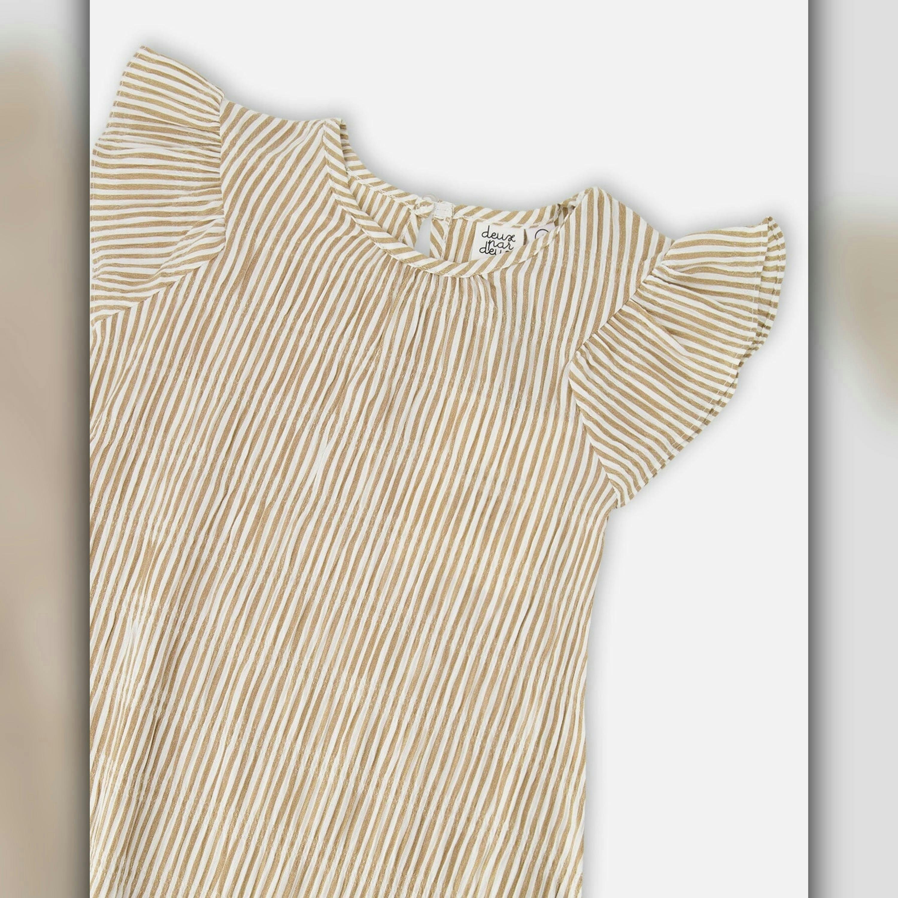 Striped Dress Off White and Sand , view 3 of 3