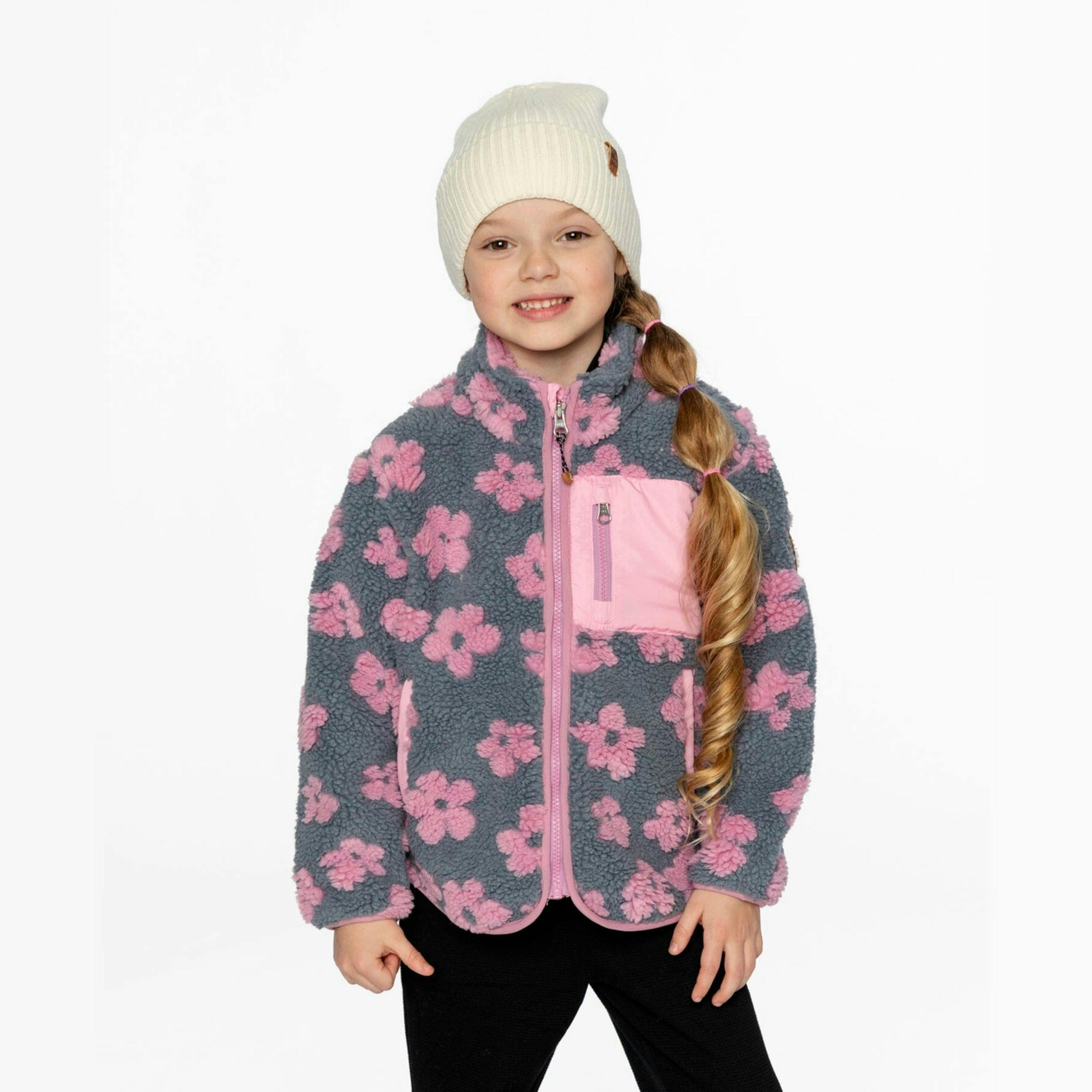 Sherpa Jacket Pink Flowers , view 2 of 6