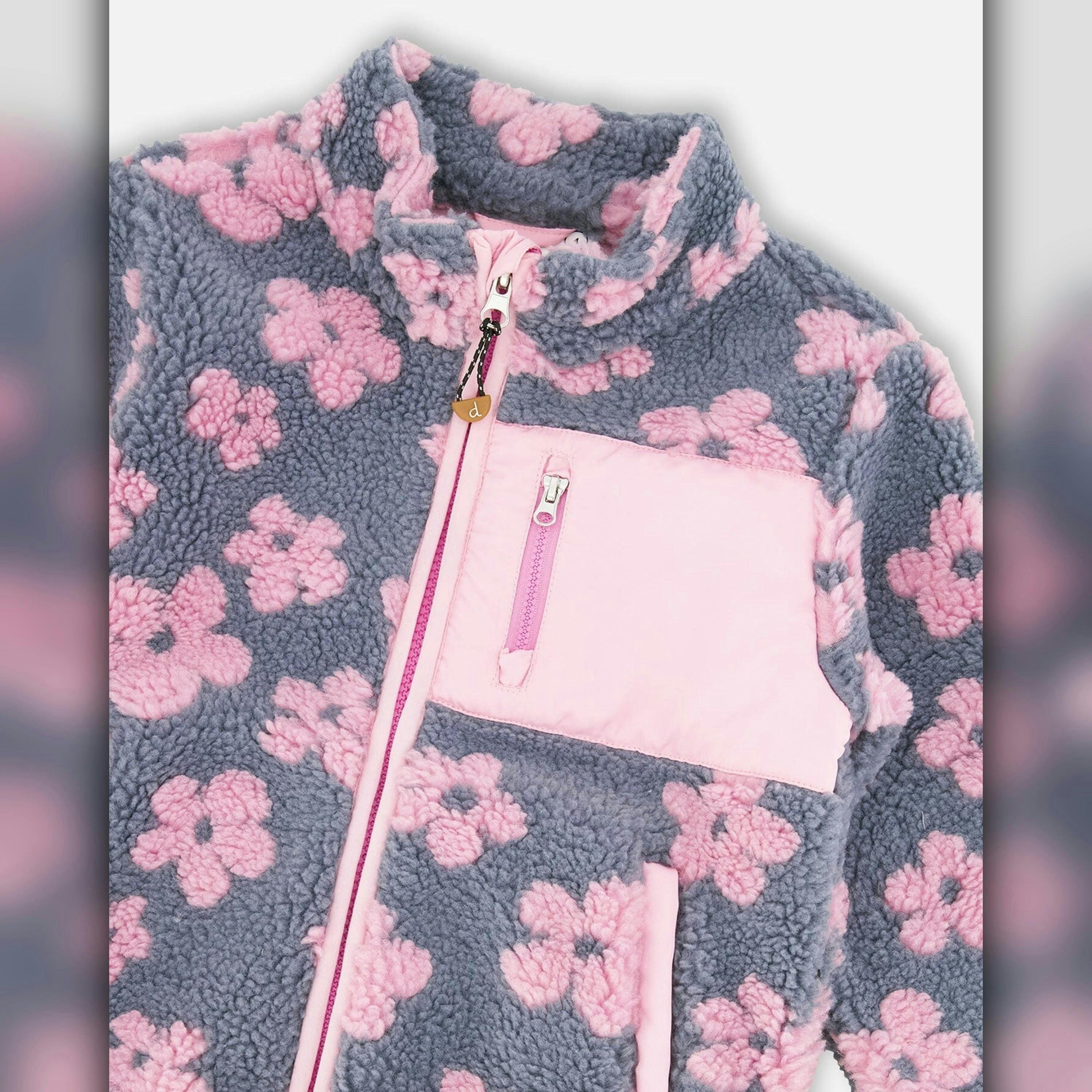 Sherpa Jacket Pink Flowers , view 4 of 6