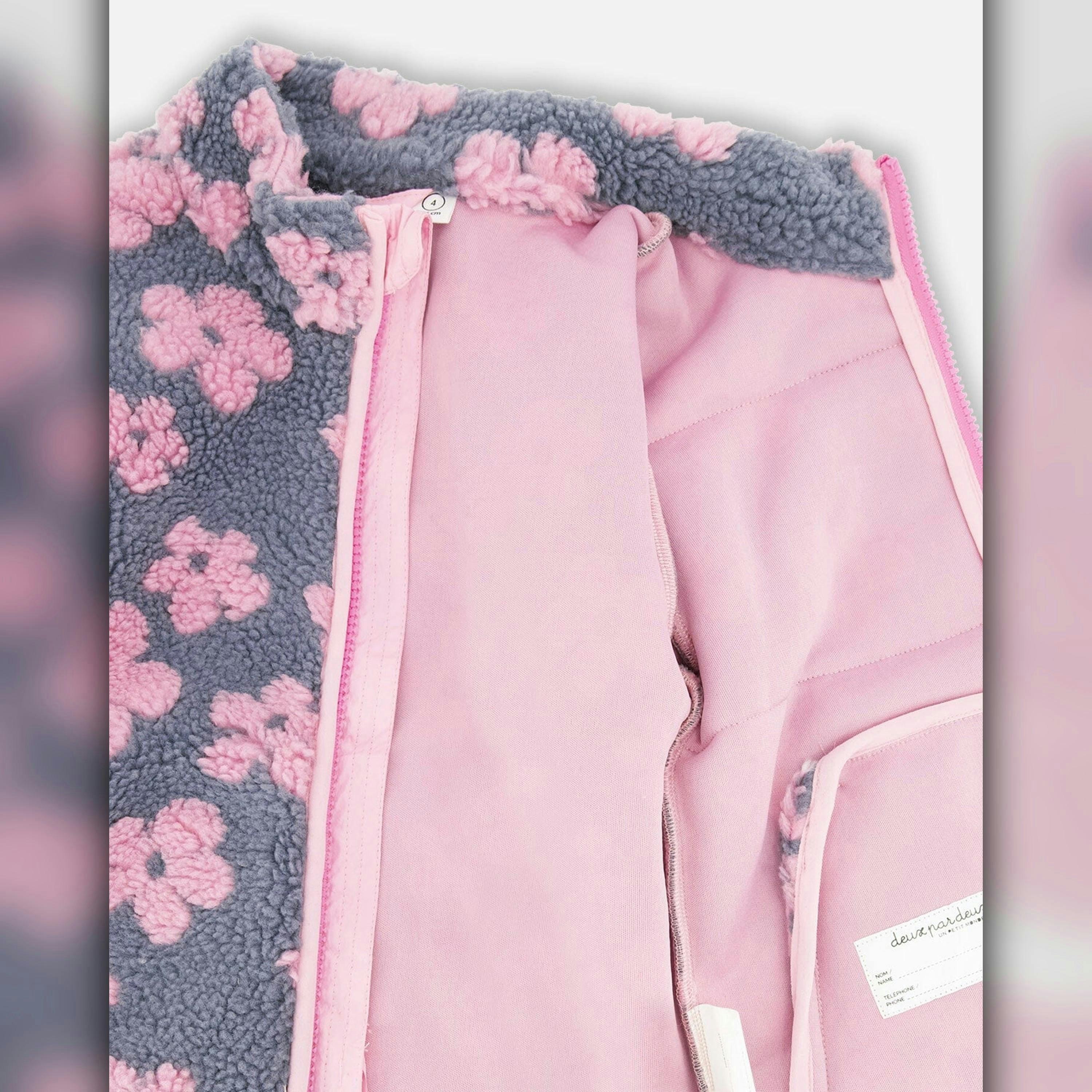 Sherpa Jacket Pink Flowers , view 5 of 6