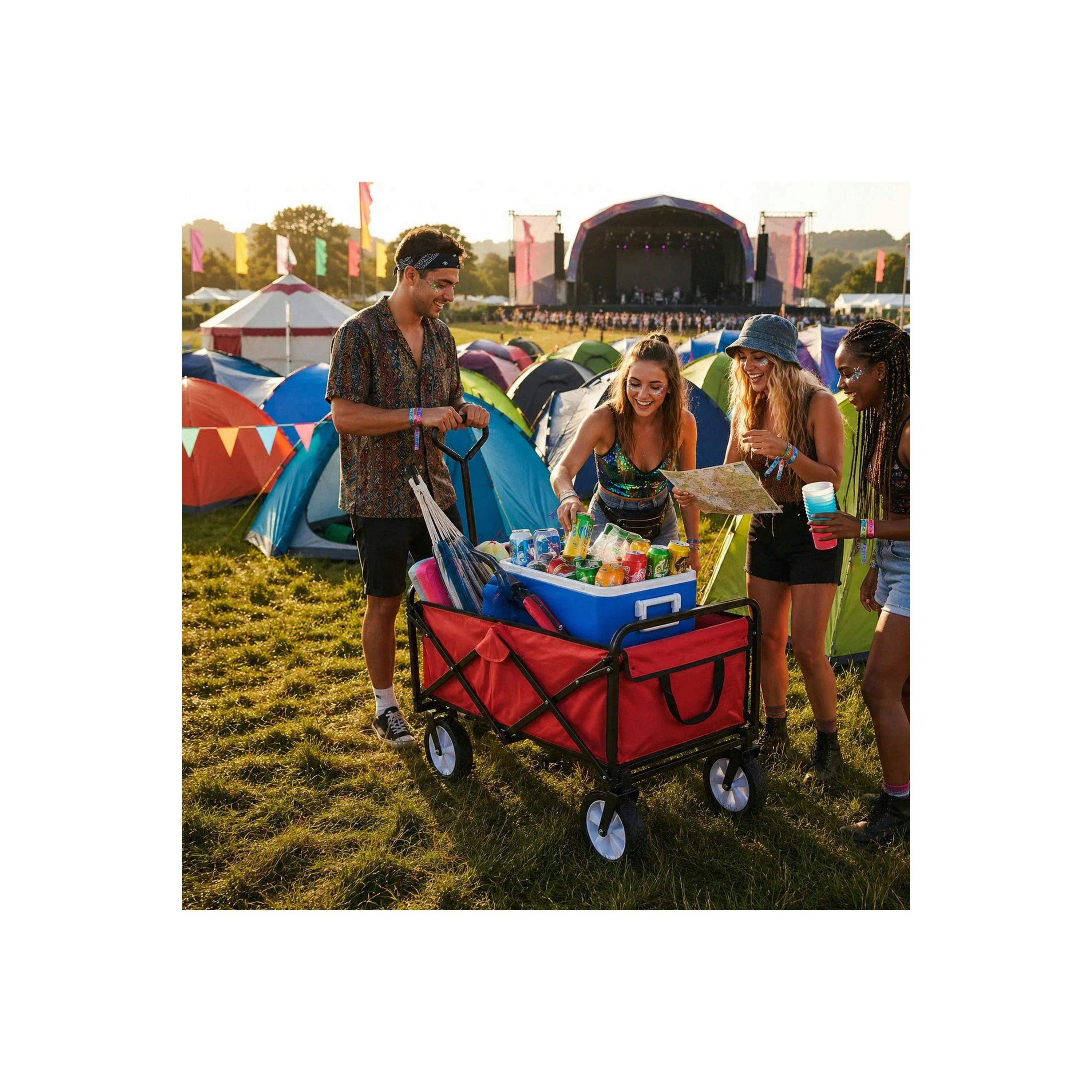 All-Terrain Festival & Beach Drinks Trolley Red , view 2 of 4