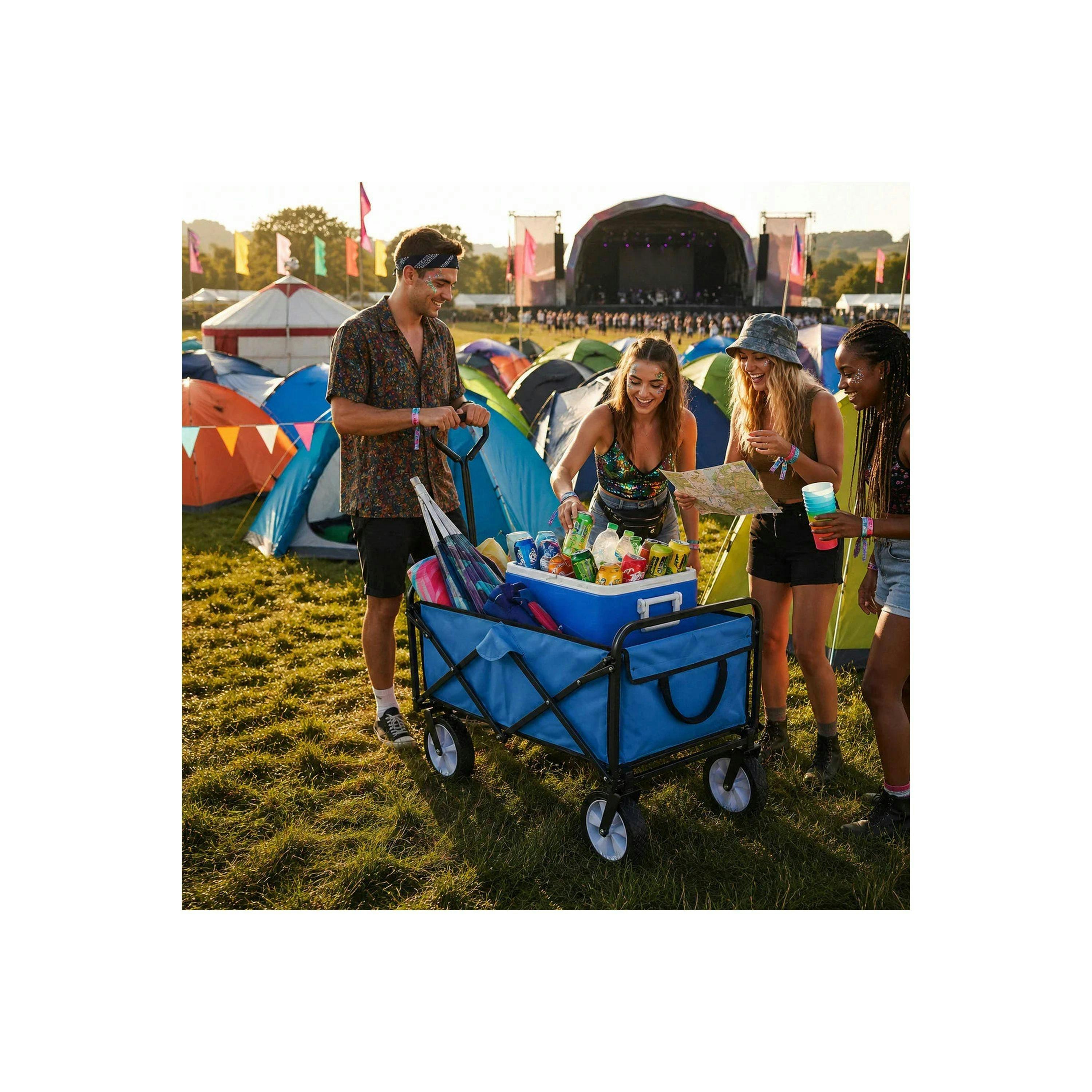 All-Terrain Festival & Beach Drinks Trolley Blue , view 2 of 4
