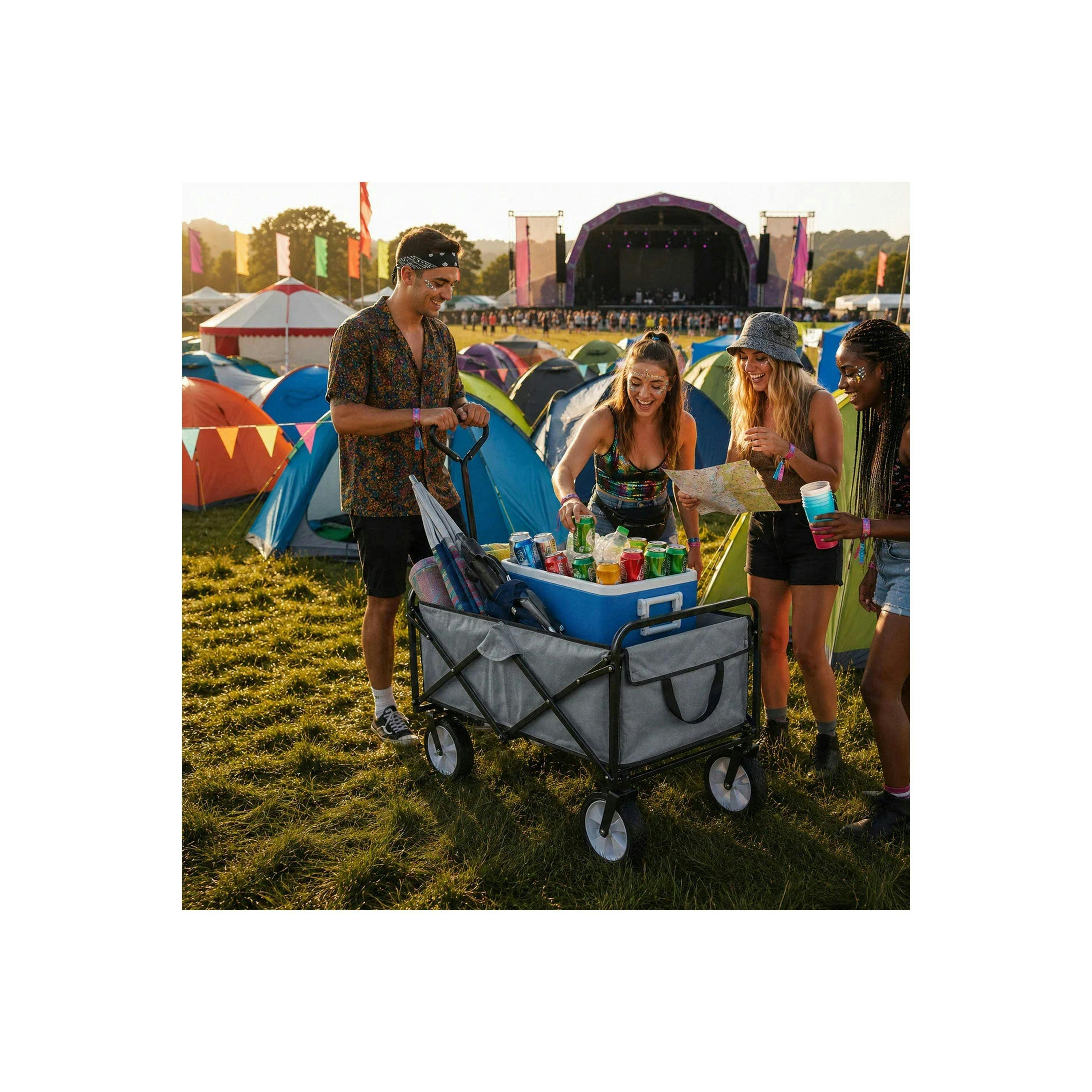 All-Terrain Festival & Beach Drinks Trolley Grey , view 2 of 4