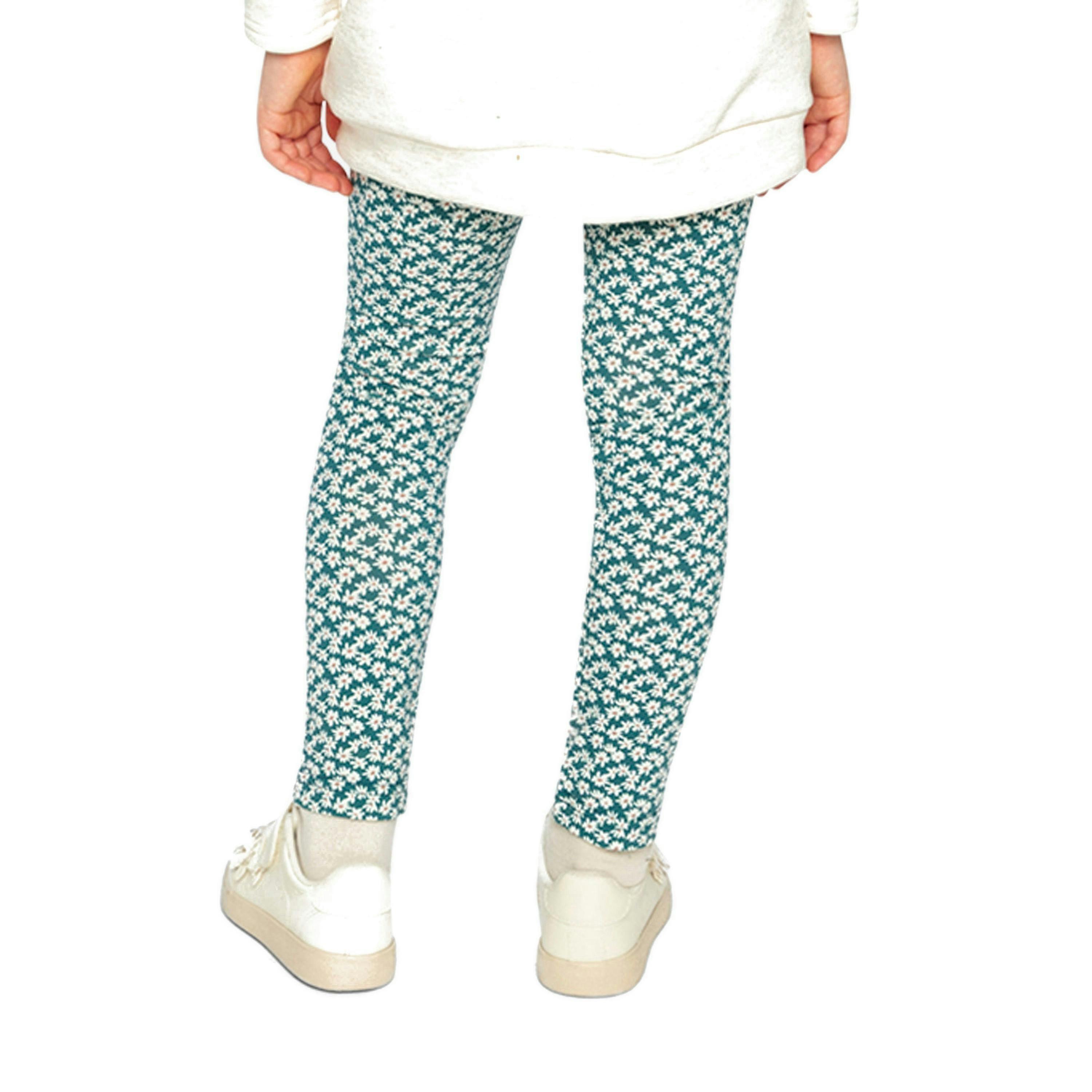 Organic Cotton Leggings Green Daisy Print , view 4 of 6