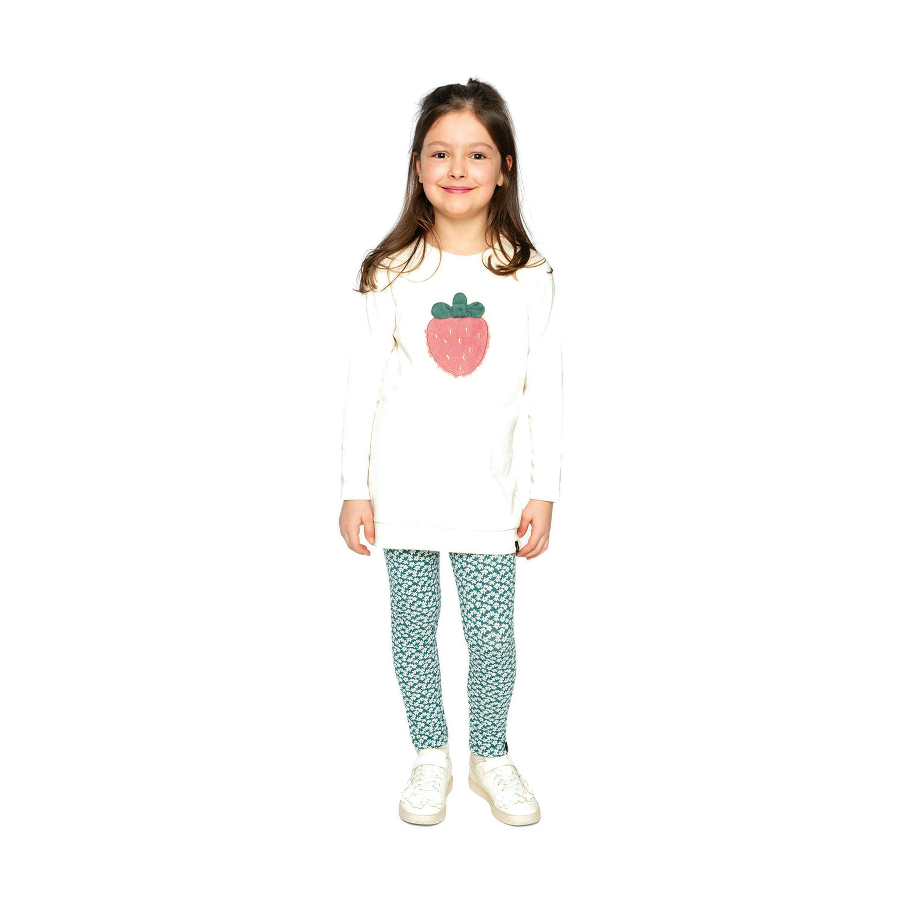 Organic Cotton Leggings Green Daisy Print , view 5 of 6
