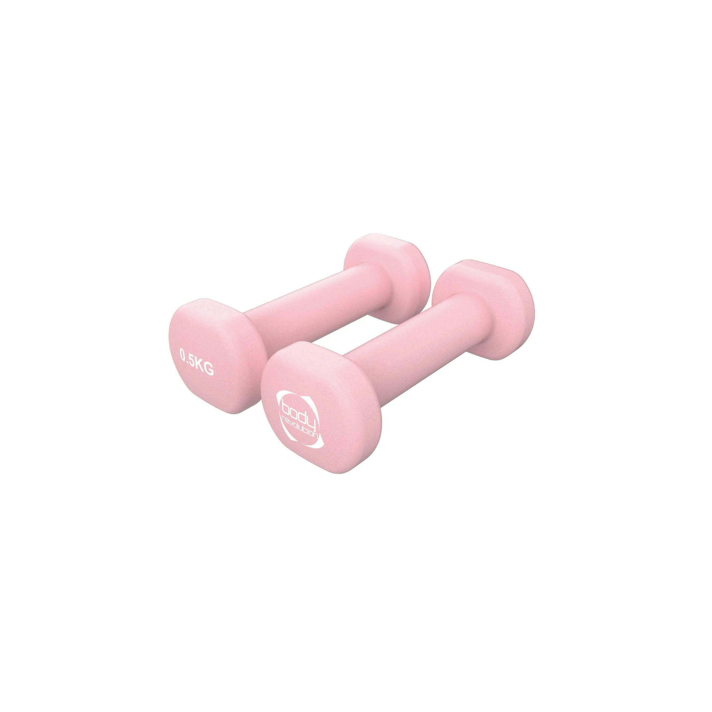 2 x 0.5KG Neoprene dumbbells , view 1 of 4