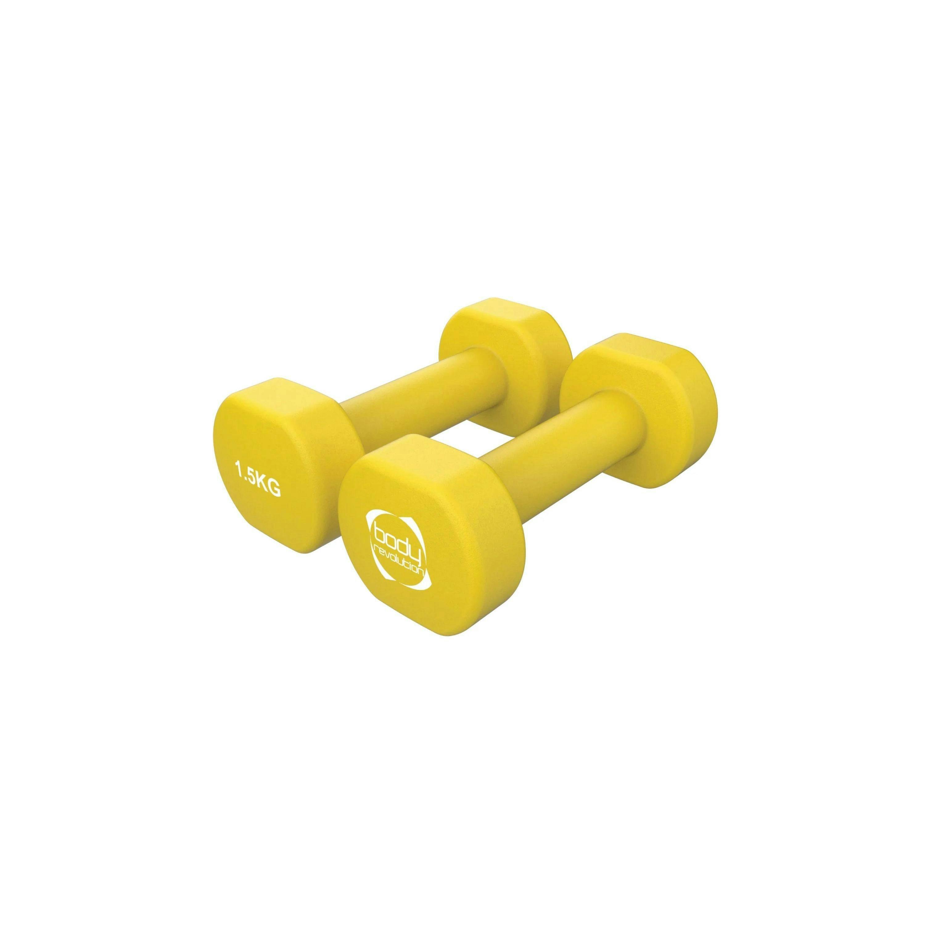 2 x 1.5KG Neoprene dumbbells , view 1 of 4