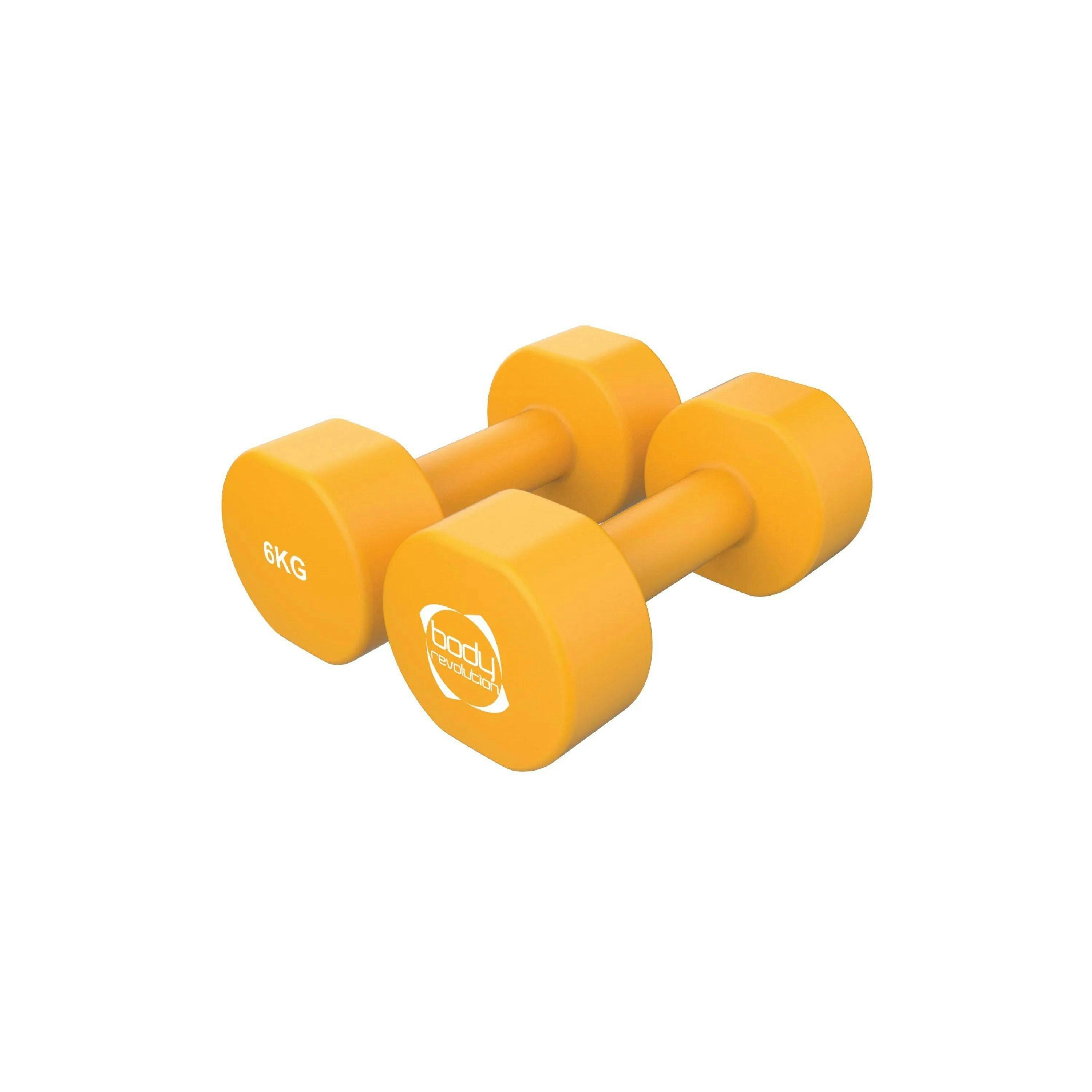 2 x 6KG Neoprene dumbbells , view 1 of 4