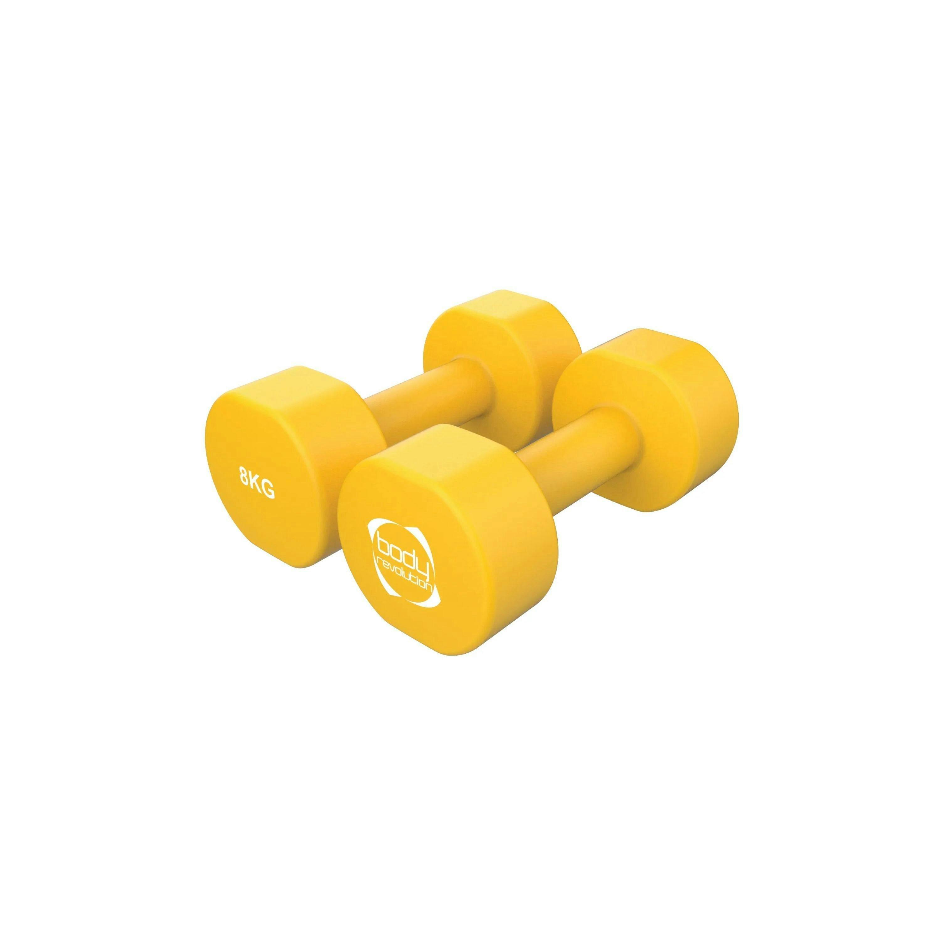 2 x 8KG Neoprene dumbbells , view 1 of 4