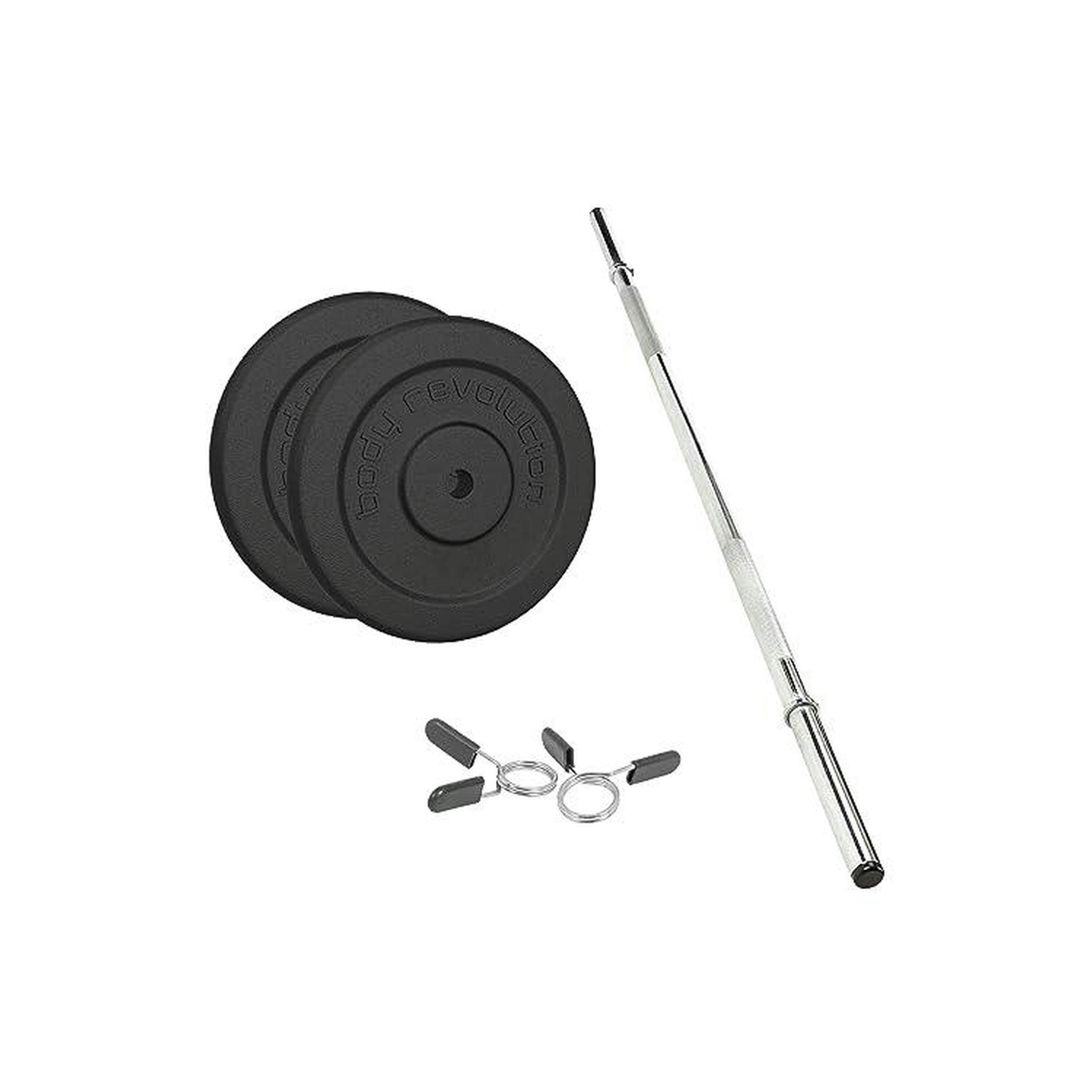 1.2m 1" Barbell and 10Kg Set Cast Iron Weight Plate , view 1 of 4