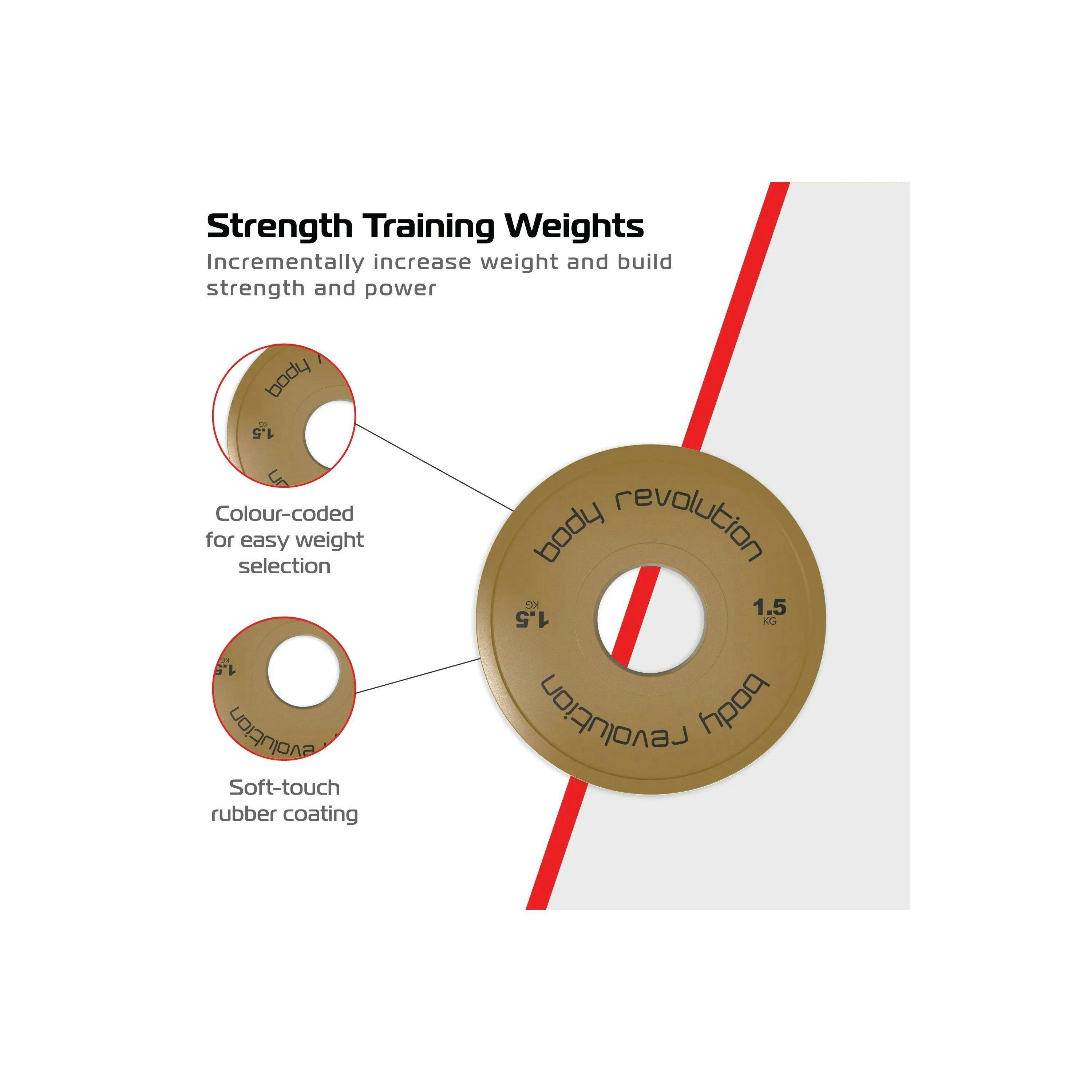 2 x 1.5kg Fractional Bumper Plates , view 4 of 4