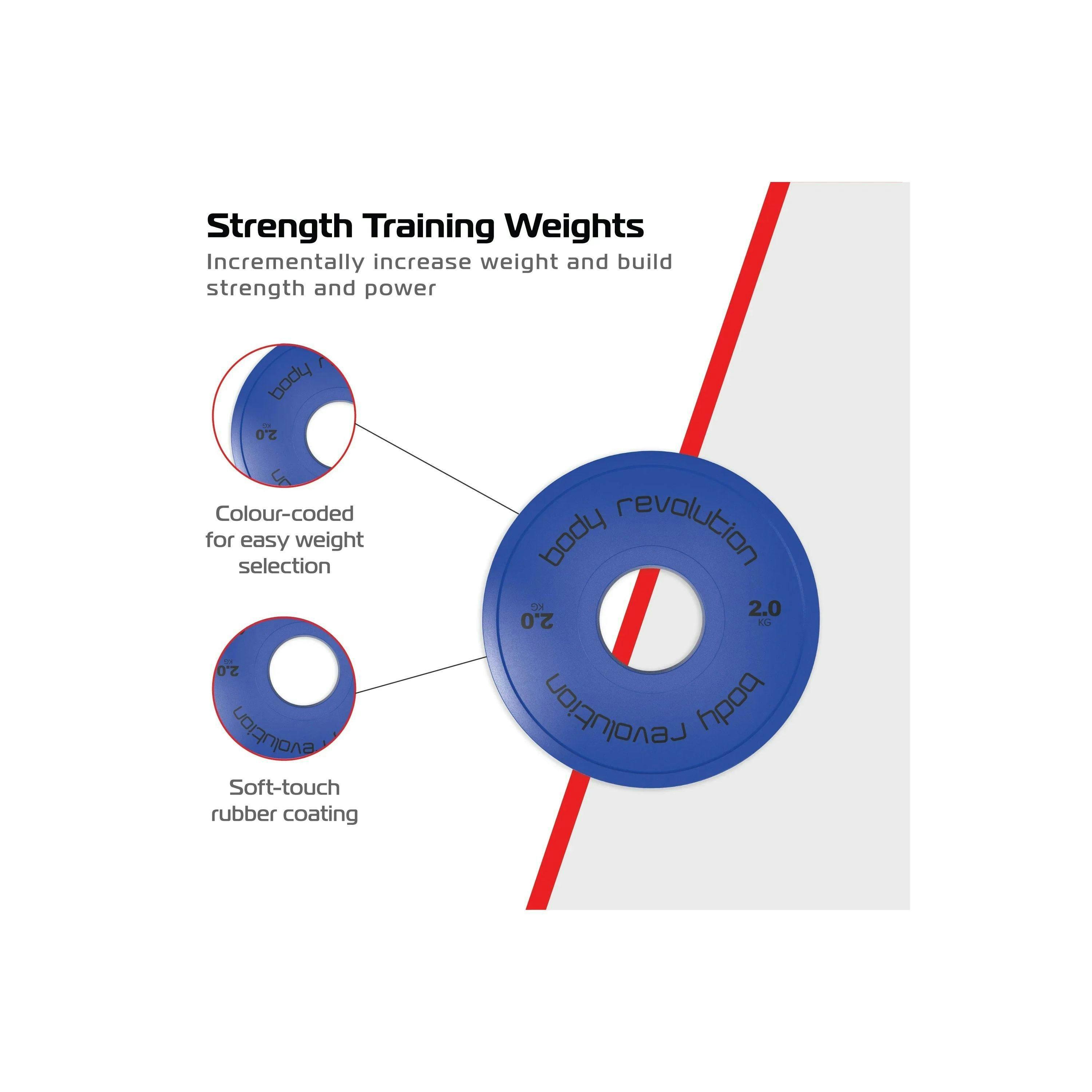 2 x 2kg Fractional Bumper Plates , view 3 of 4