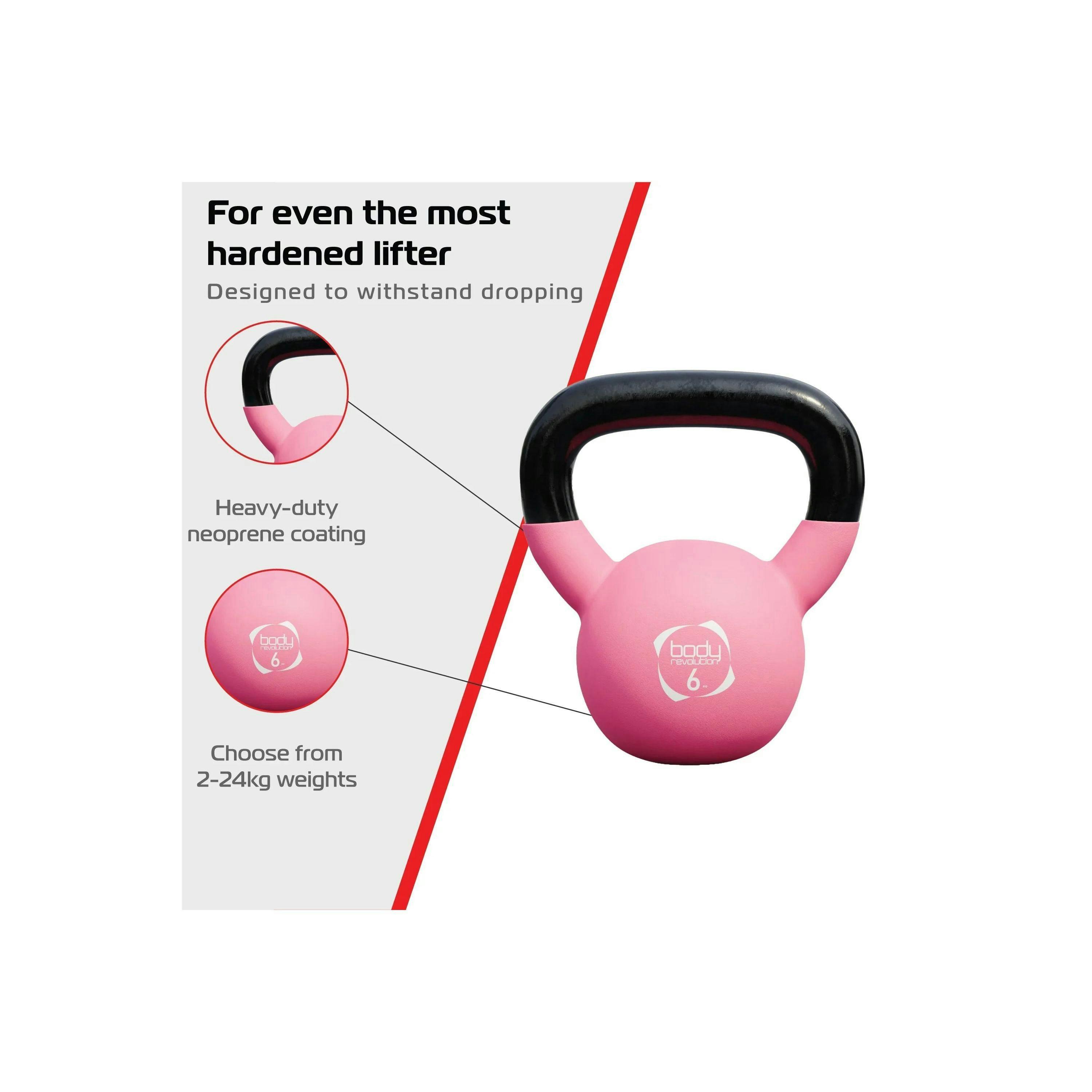 Body Revolution 6kg Neoprene Kettlebells , view 3 of 4