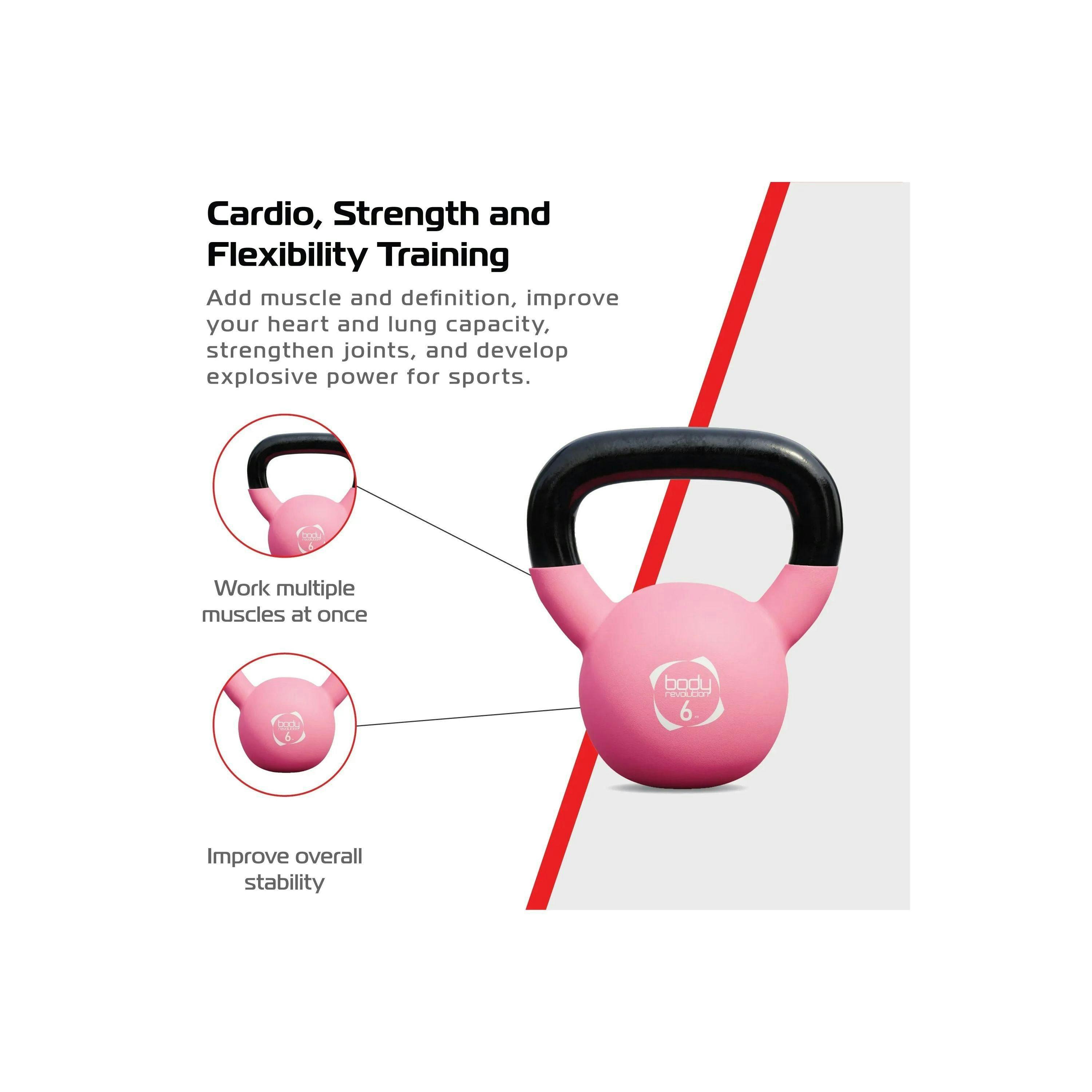 Body Revolution 6kg Neoprene Kettlebells , view 4 of 4