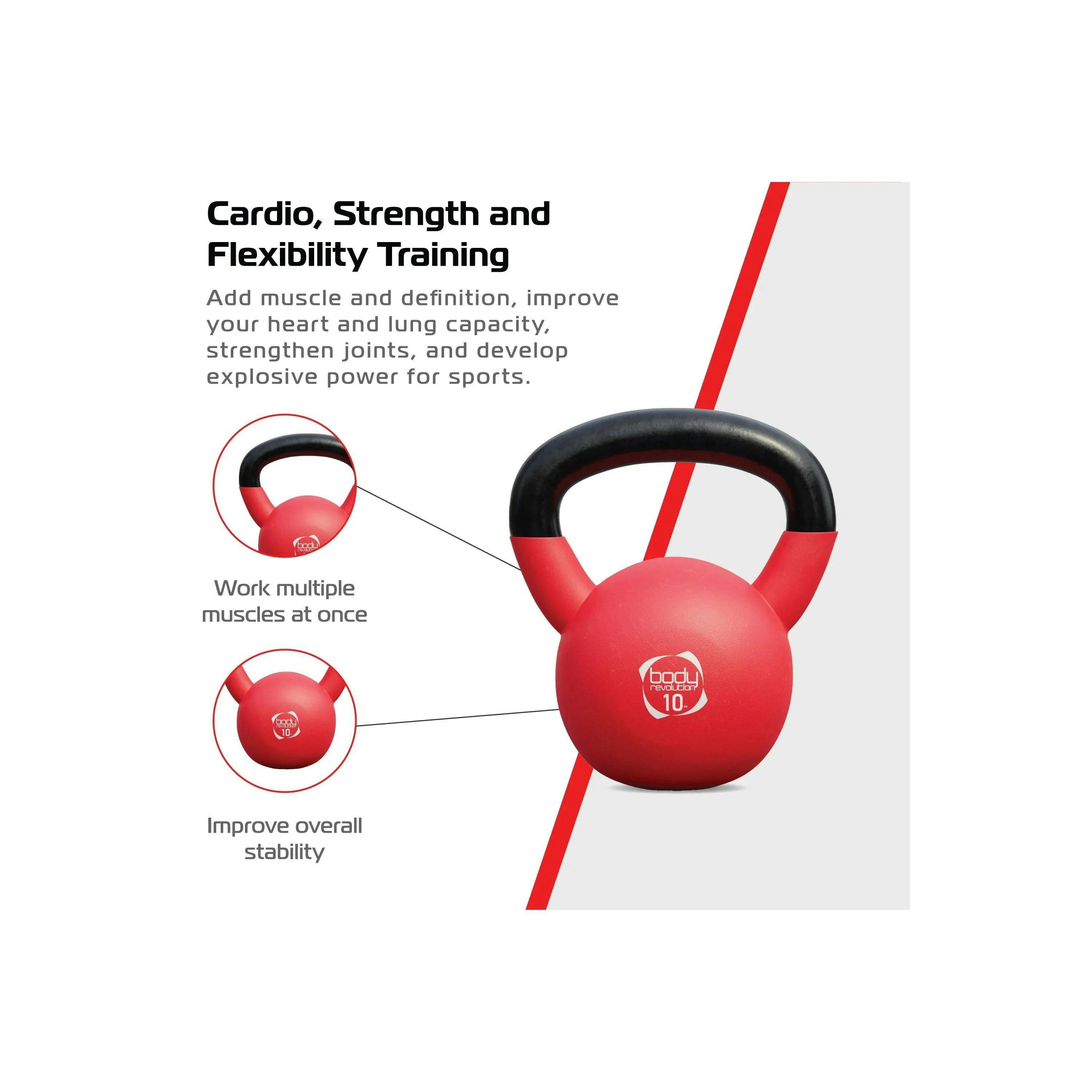 Body Revolution 10kg Neoprene Kettlebells , view 3 of 4