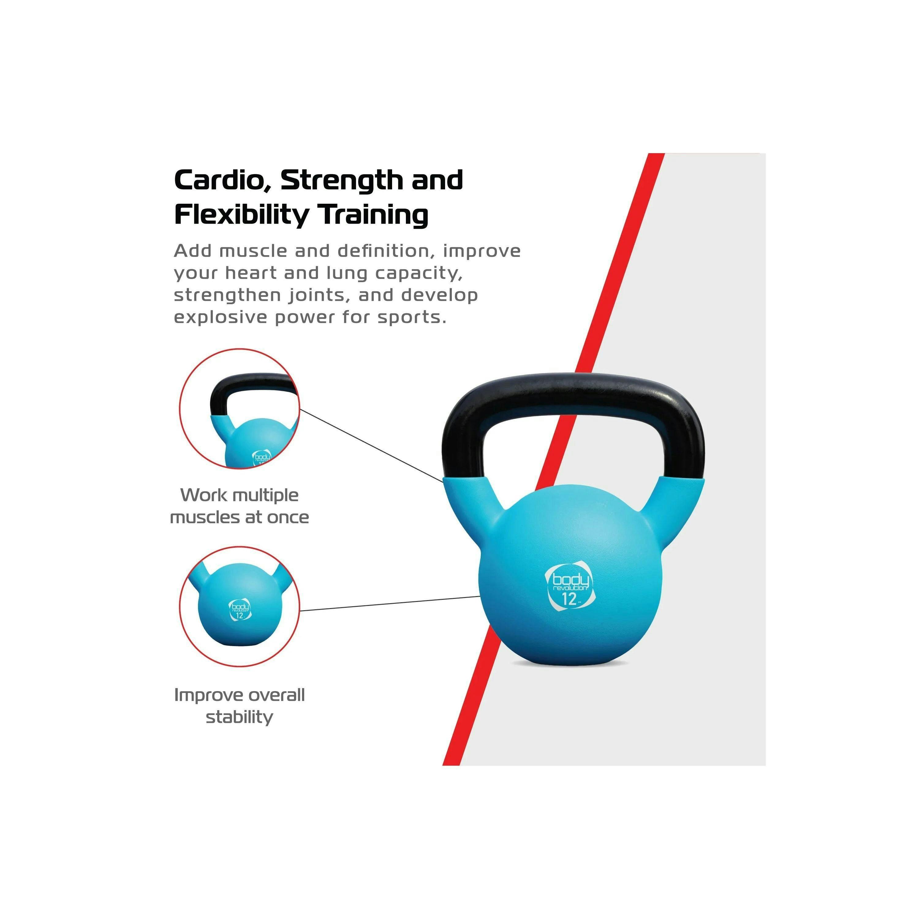 Body Revolution 12kg Neoprene Kettlebells , view 4 of 4