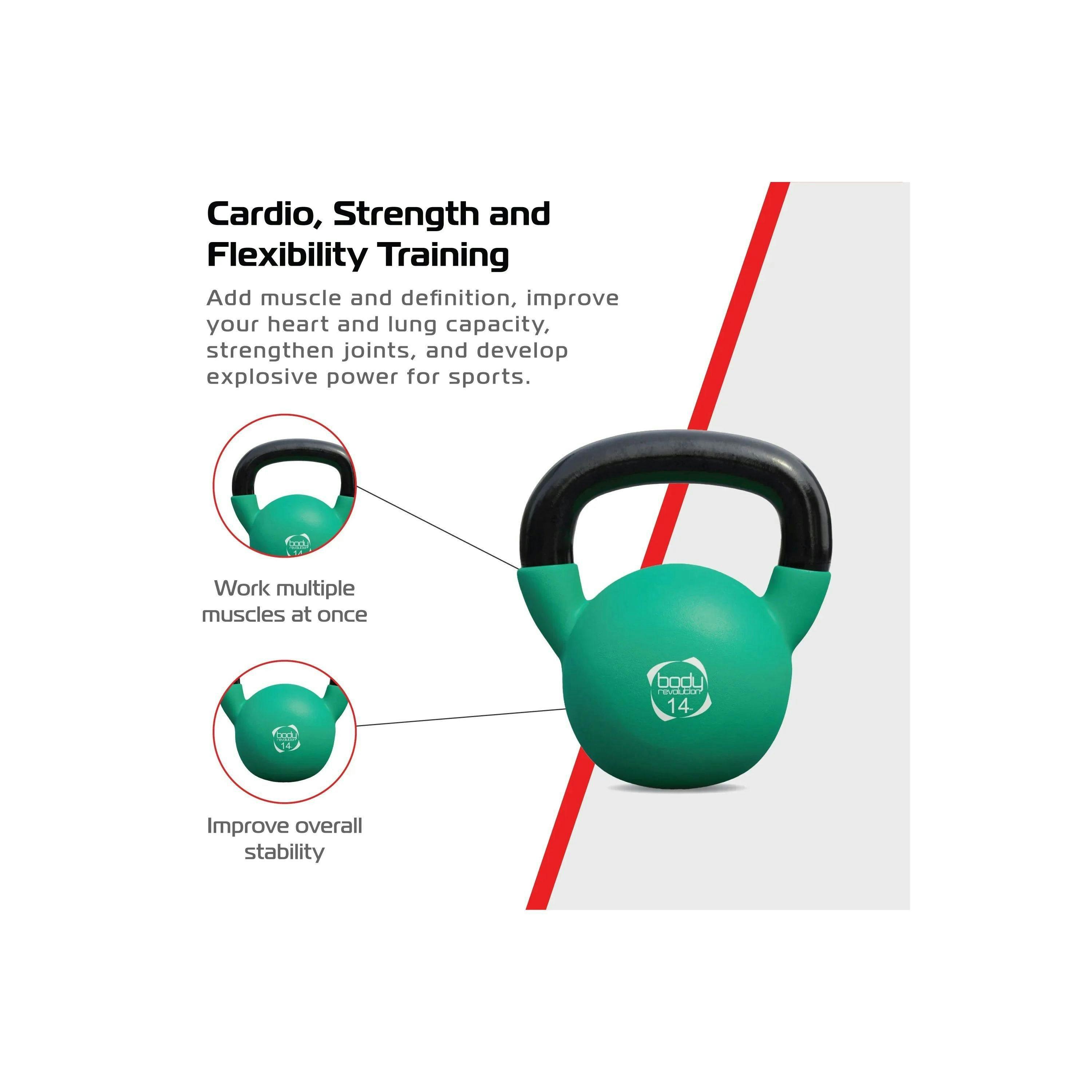 Body Revolution 14kg Neoprene Kettlebells , view 3 of 4