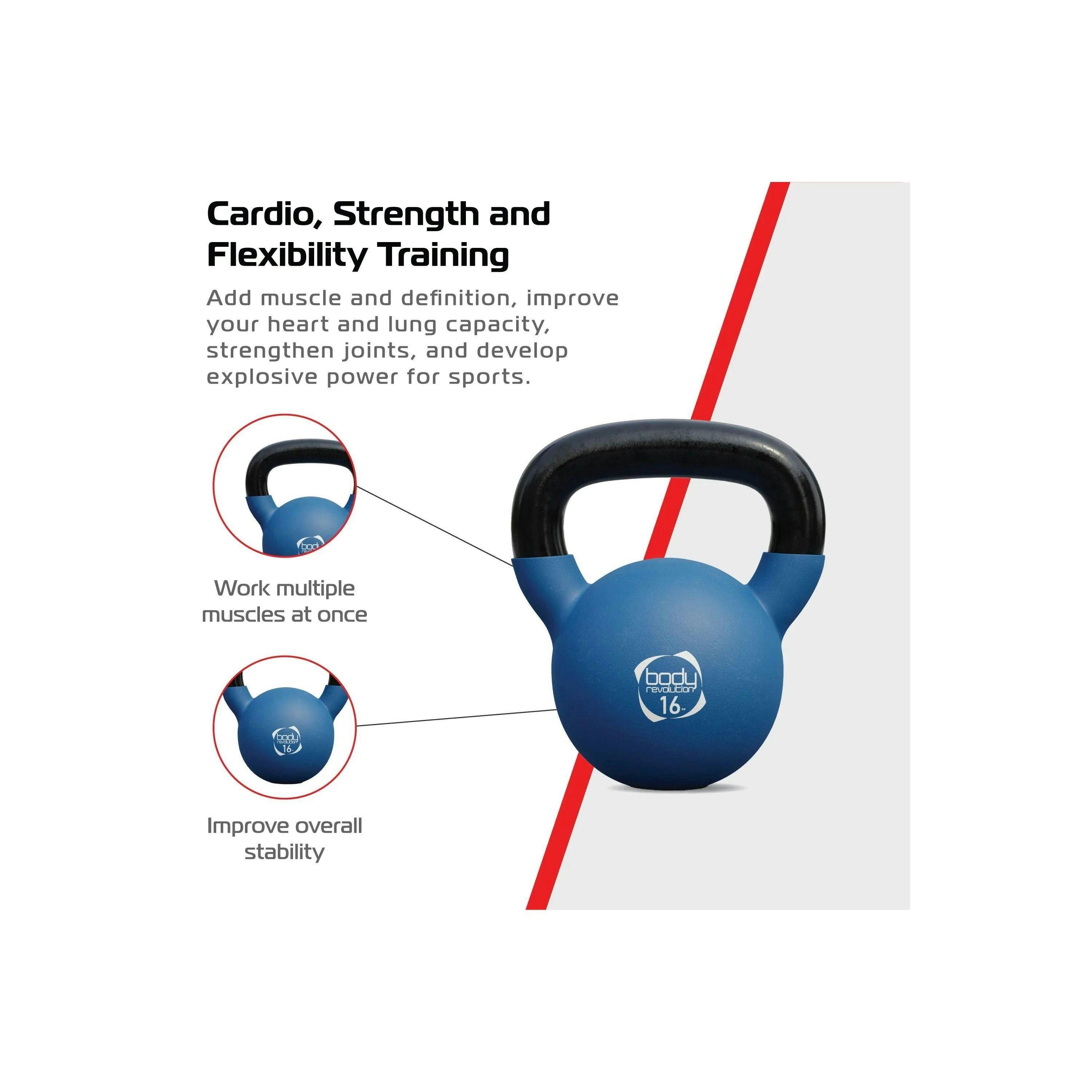 Body Revolution 16kg Neoprene Kettlebells , view 3 of 4