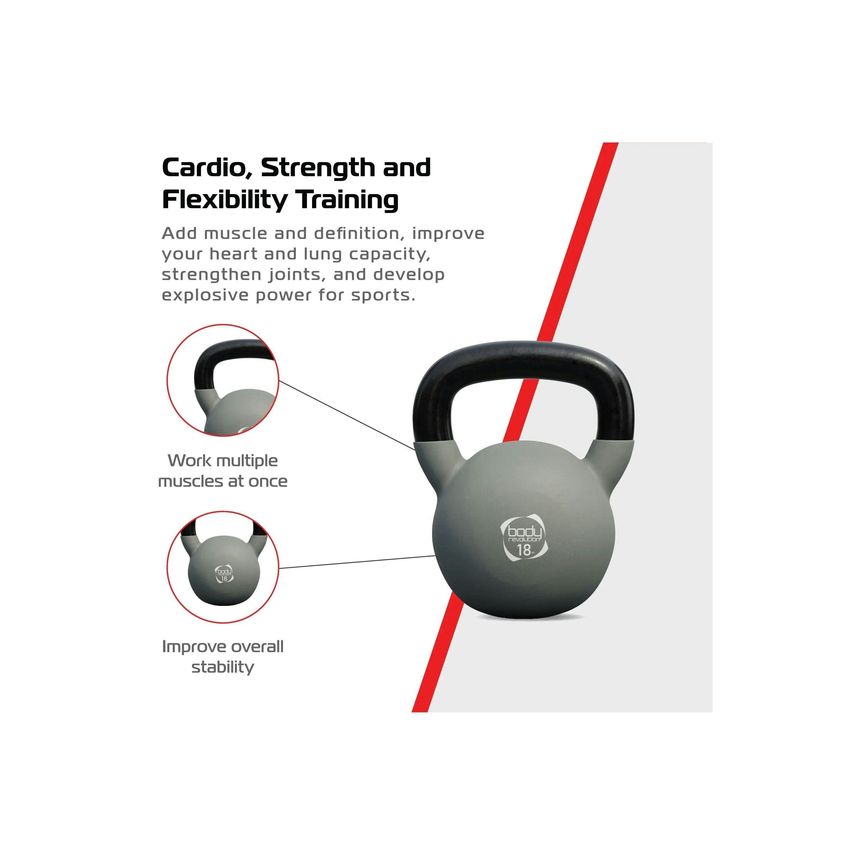 Body Revolution 18kg Neoprene Kettlebells , view 3 of 4