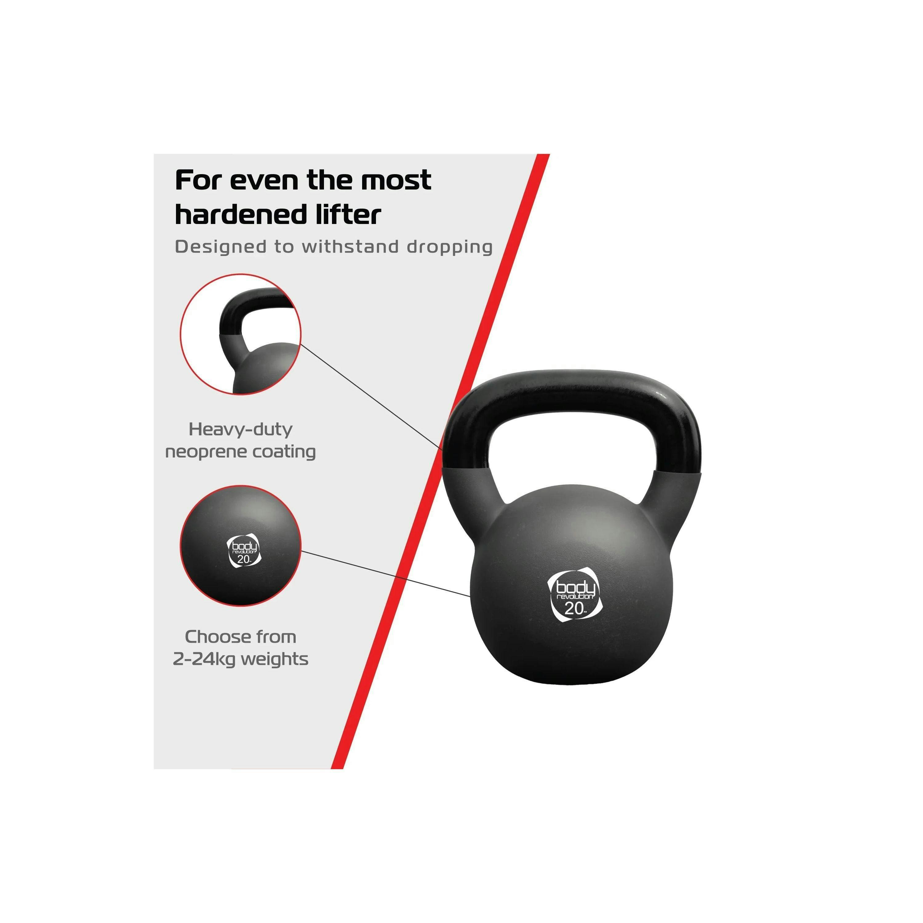 Body Revolution 20kg Neoprene Kettlebells , view 3 of 4