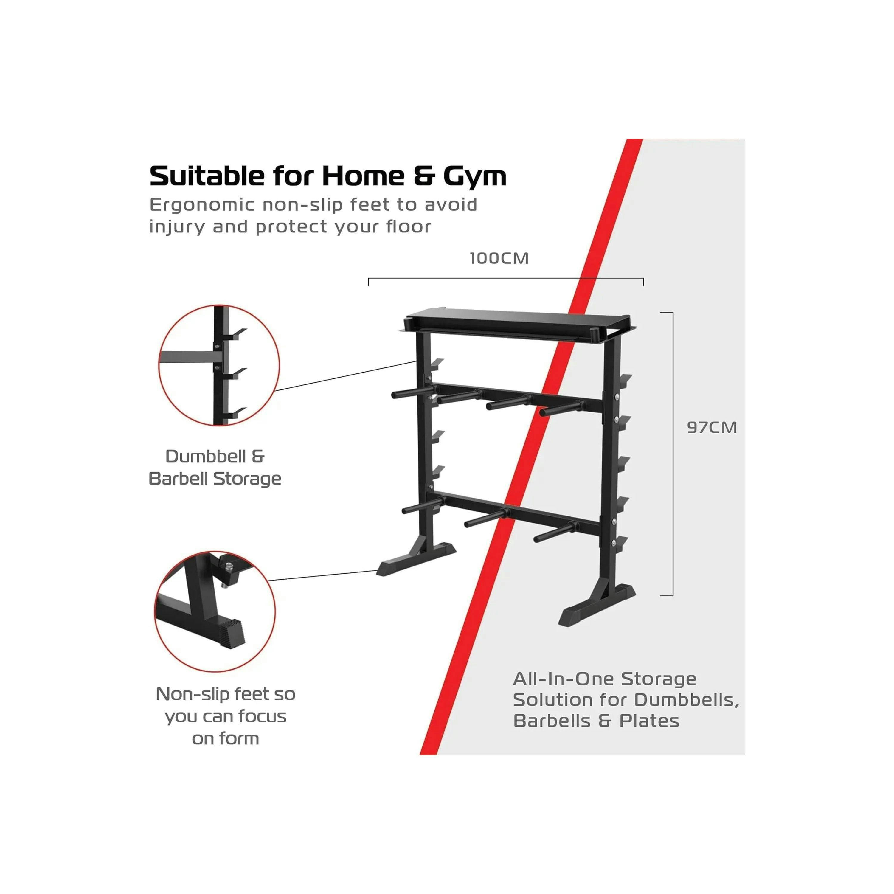 Multi Purpose Weight & Bar Storage Rack , view 3 of 4