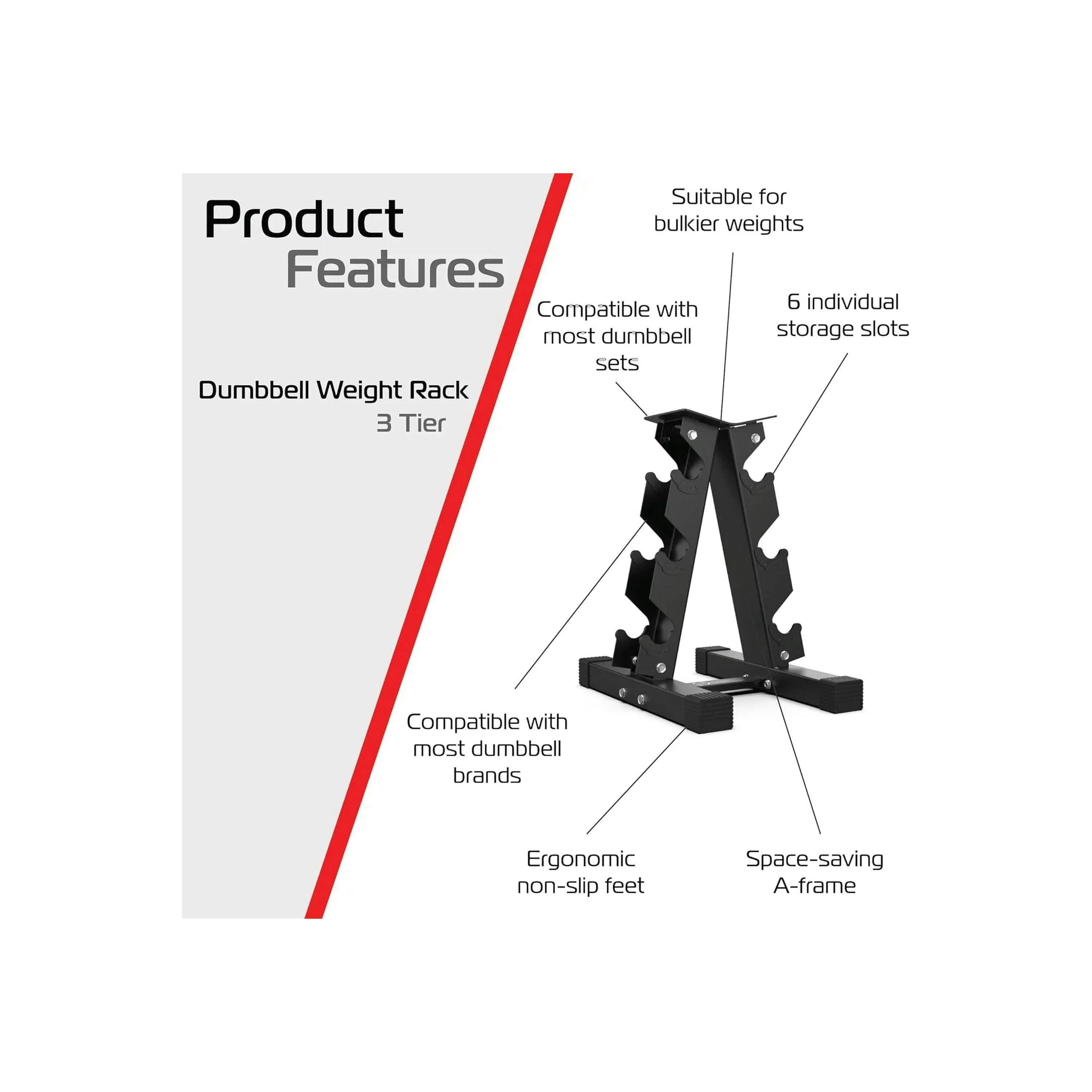 3 Tier Hex Dumbbell Weight Rack , view 2 of 4