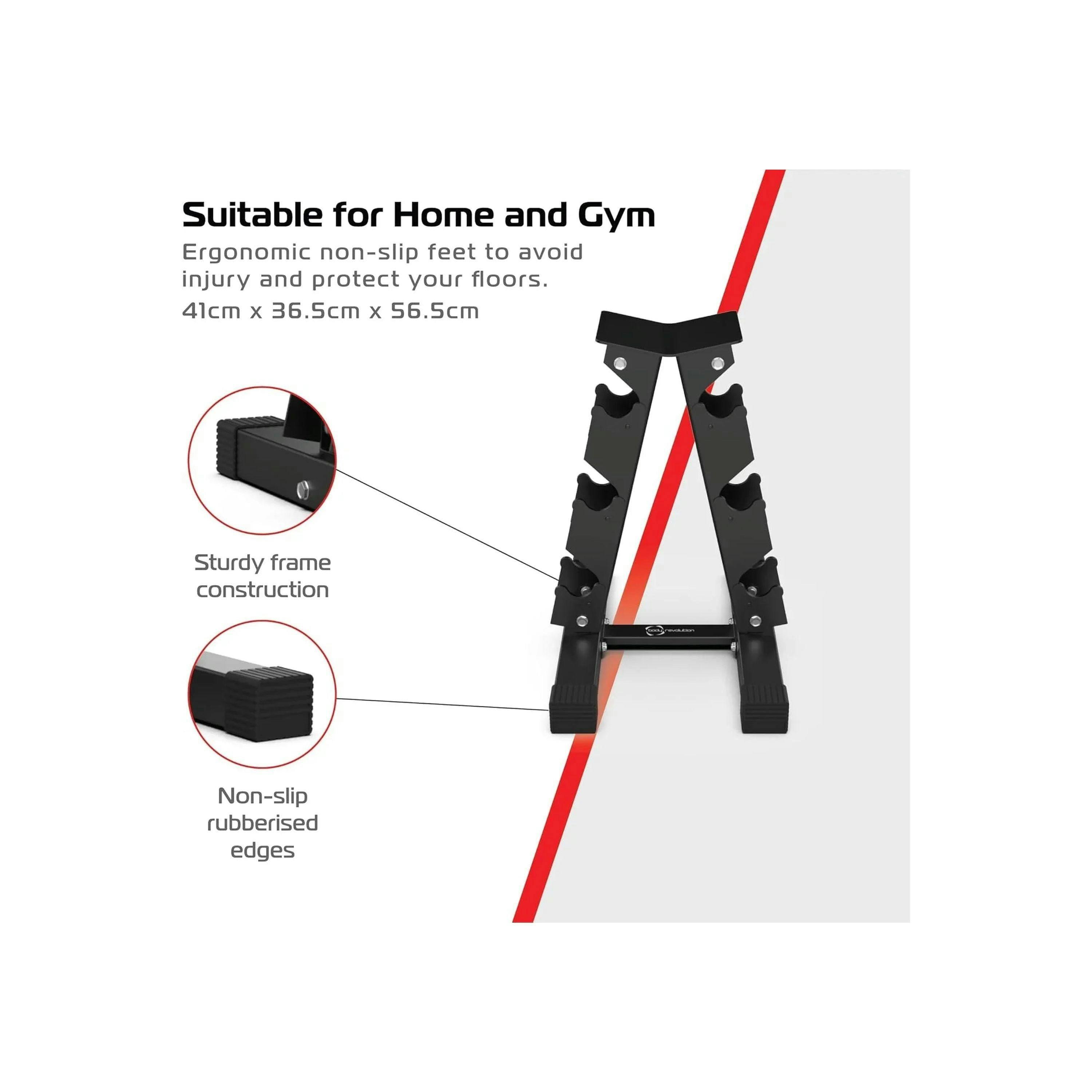 3 Tier Hex Dumbbell Weight Rack , view 3 of 4