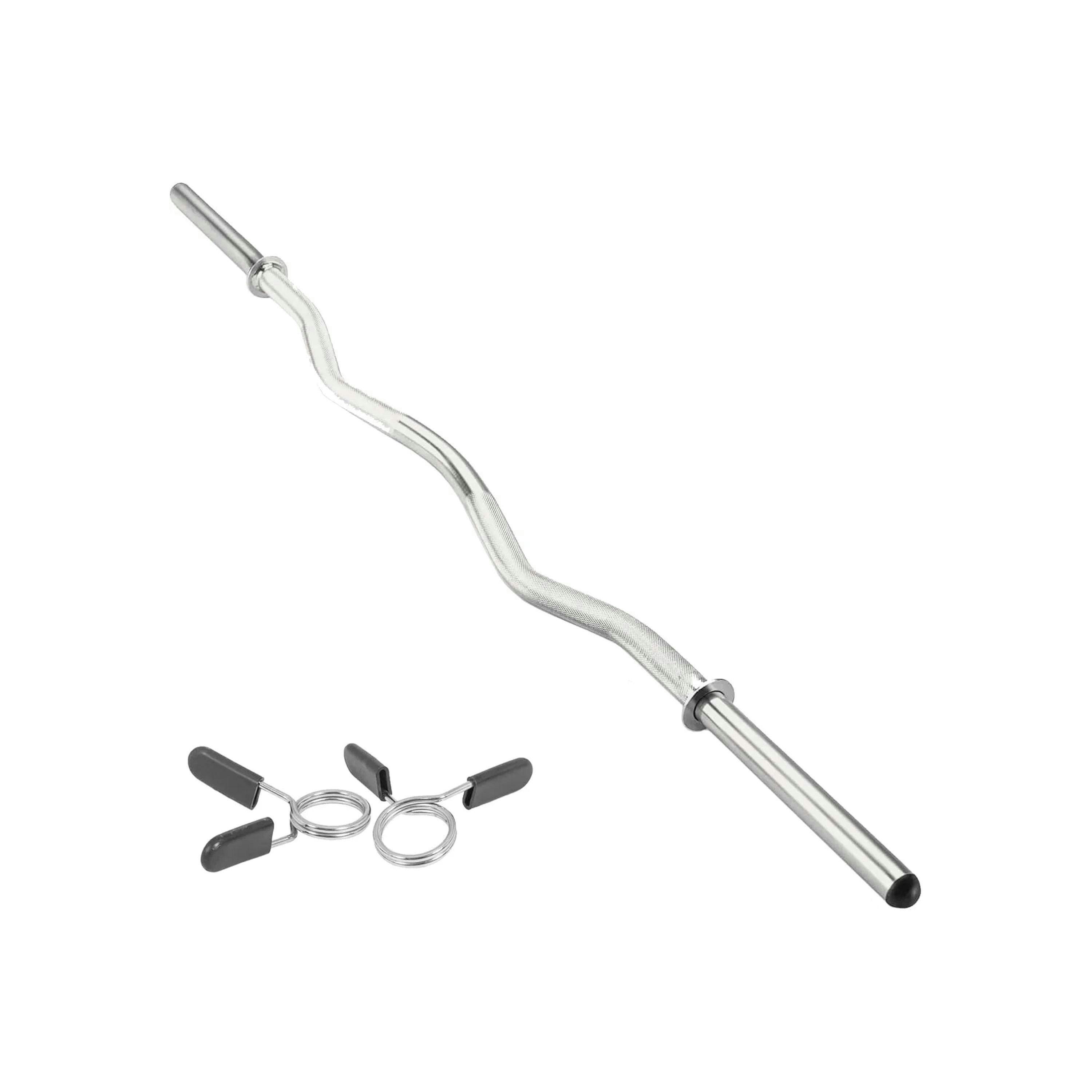 Body Revolution 1.2m EZ Barbell Bar with Spring Collars , view 1 of 3