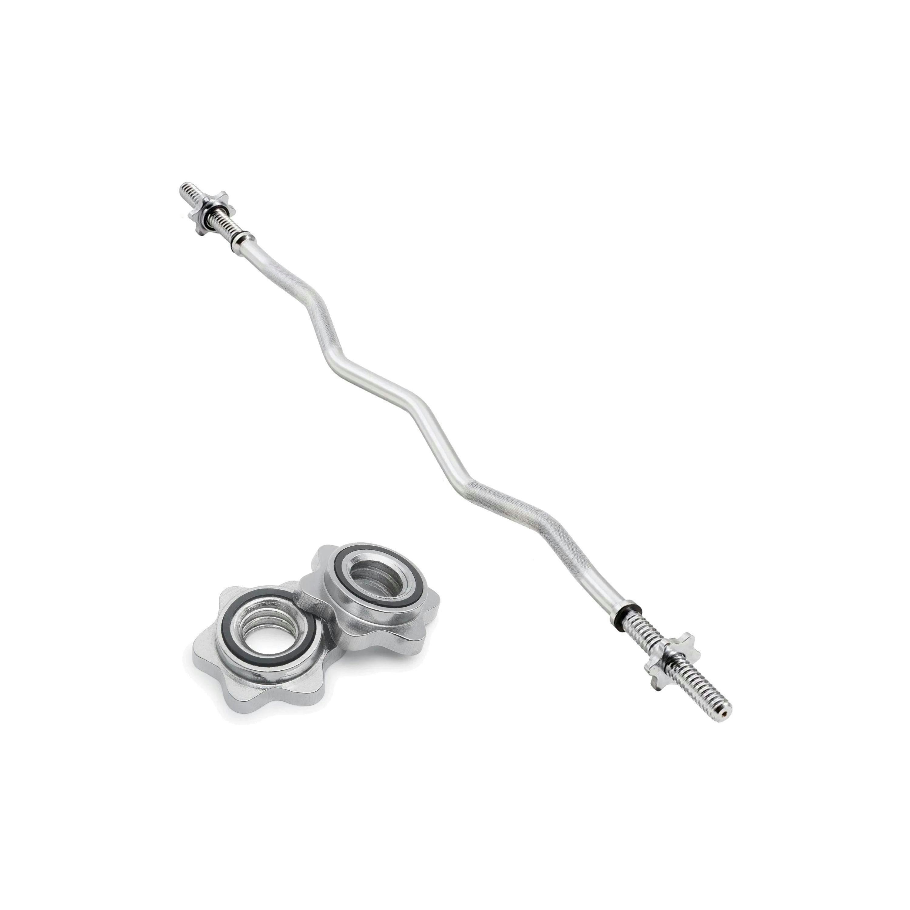 Body Revolution 1.2m EZ Barbell Bar with Spring Collars , view 2 of 3