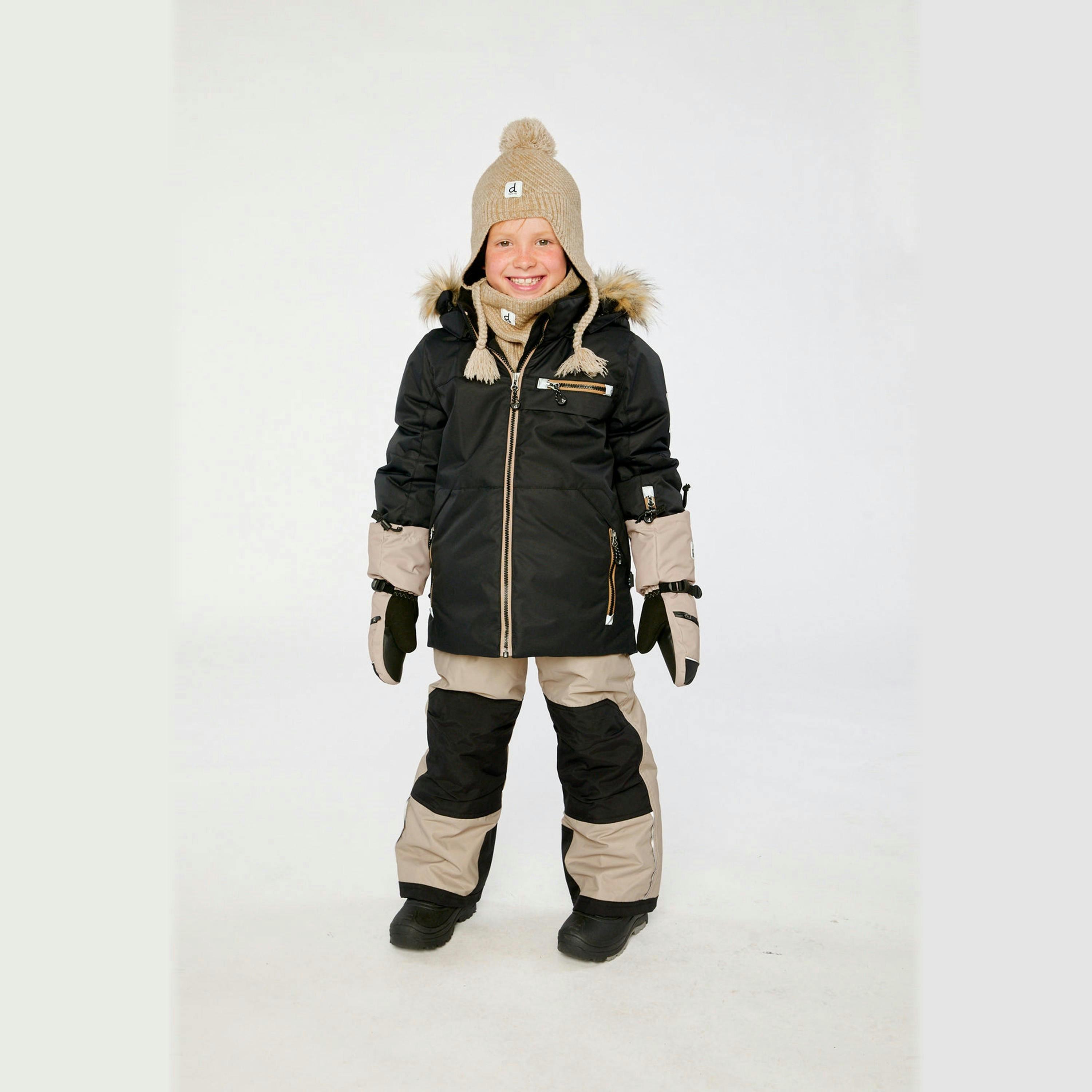 Two Piece Play Snowsuit Black And Beige , view 2 of 6